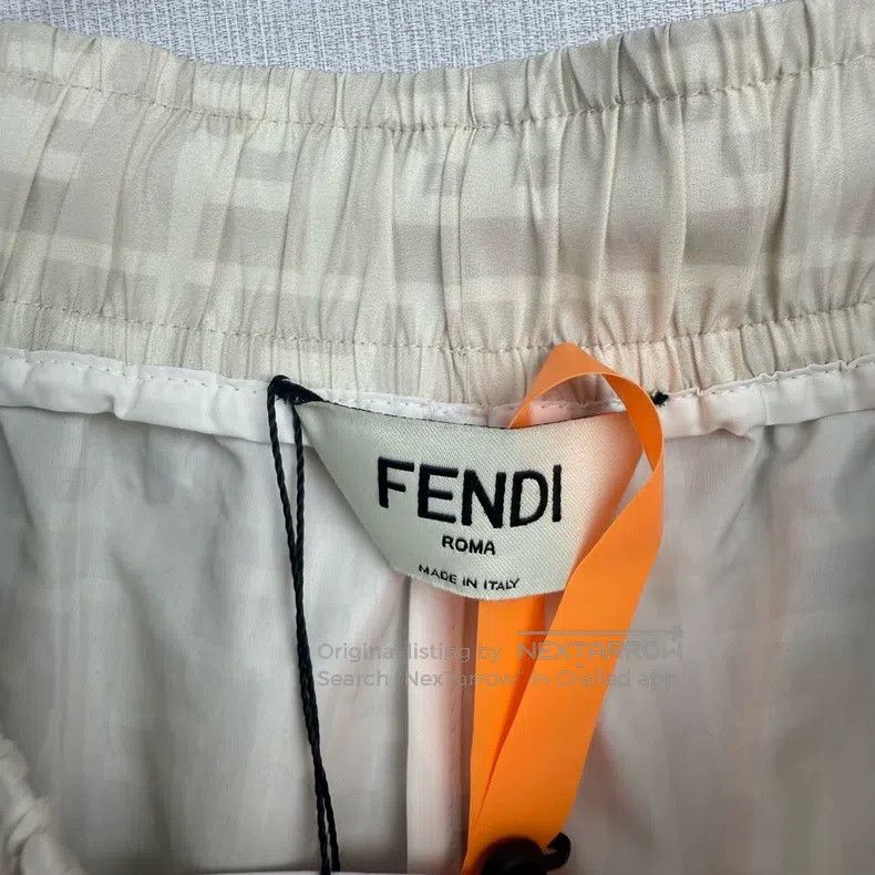 Fendi Fendi size S Off-white side-stripe all-over print long pant Size 42" / US 20 - 3 Thumbnail