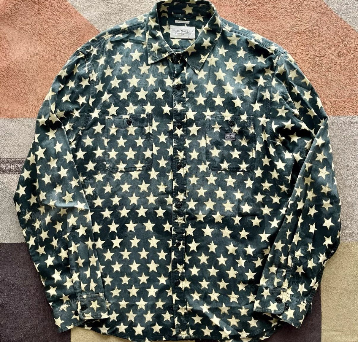 Denim & Supply Ralph Lauren Denim Supply Star Print Shirt - Ralph Lauren K22 Size US XL / EU 56 / 4 - 1 Thumbnail