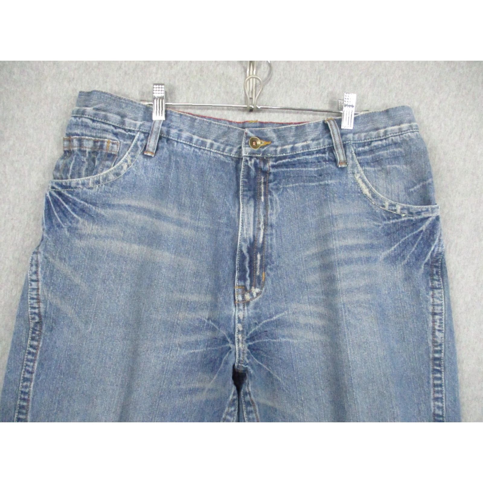 Sean John VINTAGE Sean John Jeans Mens 38x33 Blue Baggy Skater Y2k Wide Leg 90s Hip Hop Logo Mens Size US 38 / EU 54 - 3 Thumbnail
