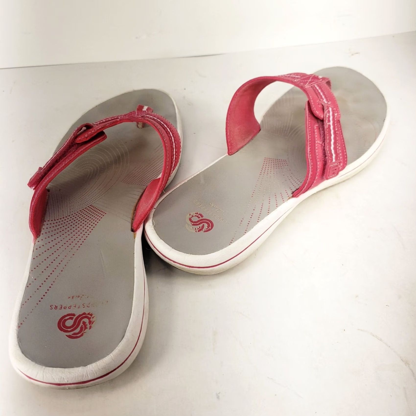 Clarks Clarks Cloudsteppers Sandals Womens 9M Red Thong Flip Flop Slip On Sea Breeze Bohemian Outdoor Casual Travel Womens Size US 9 / IT 39 - 5 Thumbnail