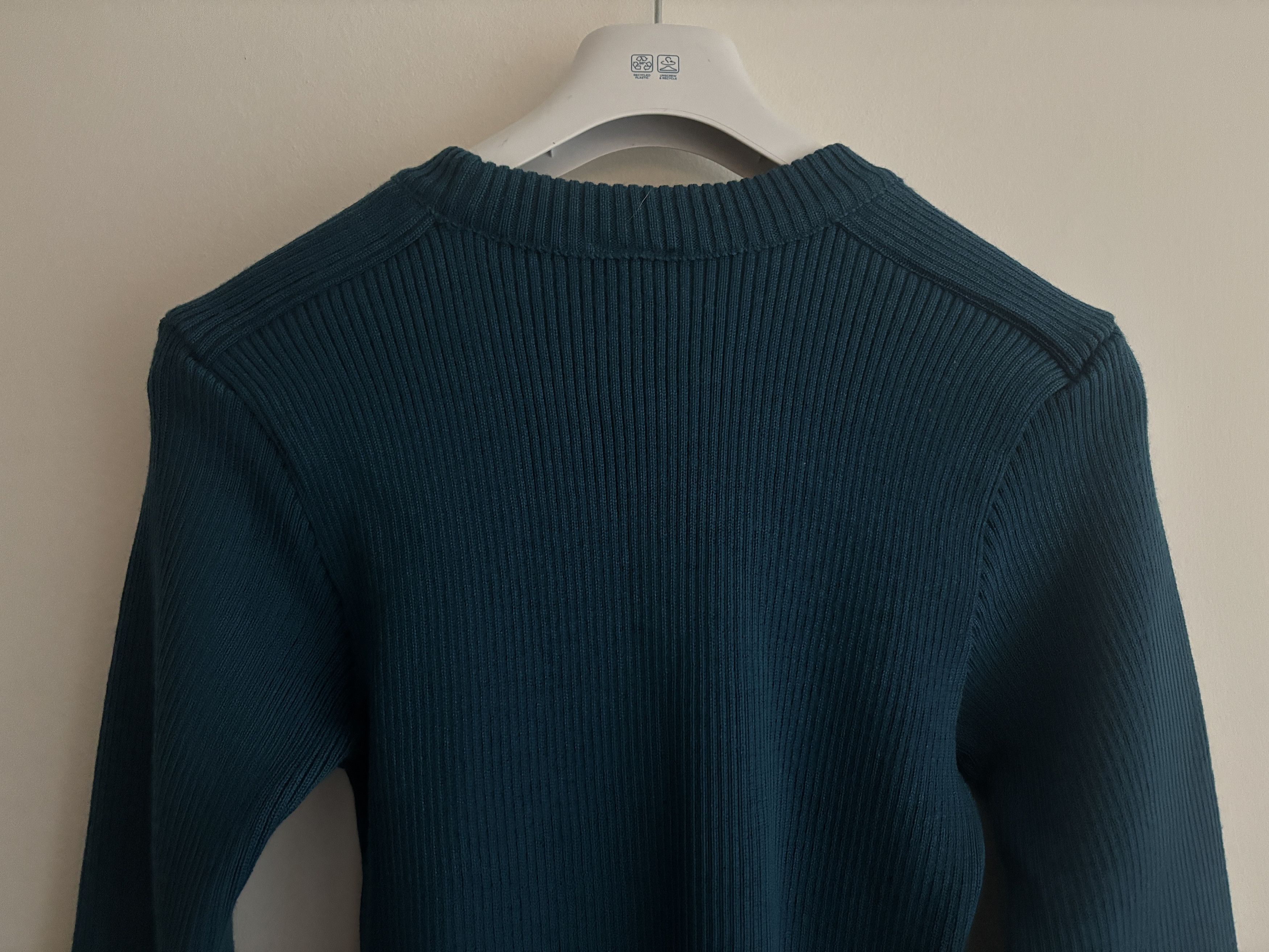 S.N.S. Herning $315 Teal Blue Fender Crew Neck Wool Sweater - Medium/Large Size US M / EU 48-50 / 2 - 5 Thumbnail