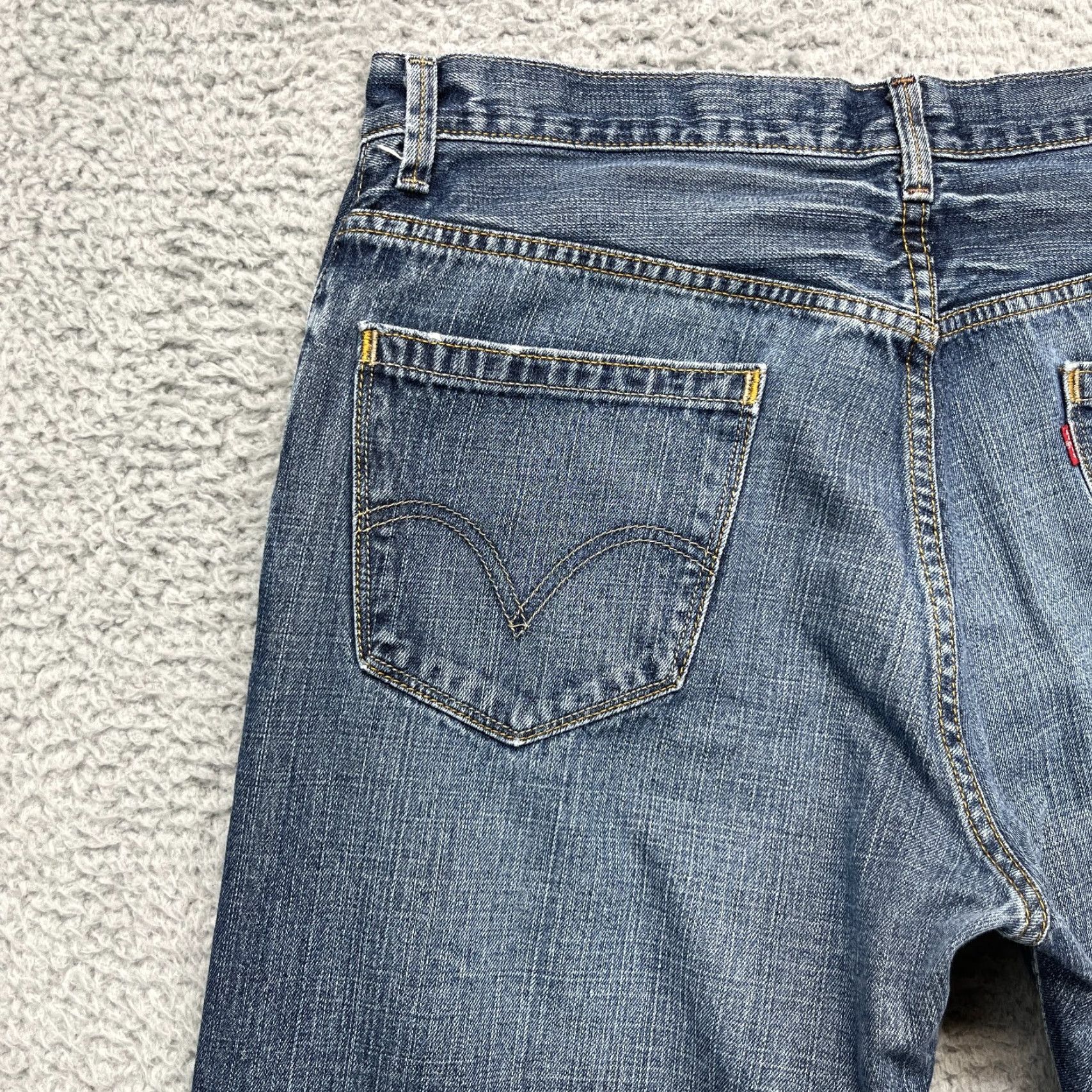 Levi's Levi's 559 Jeans Mens 36x31 Relaxed Straight Denim Blue 5-Pocket Button Zip Cotton Logo Distressed Size US 36 / EU 52 - 7 Thumbnail