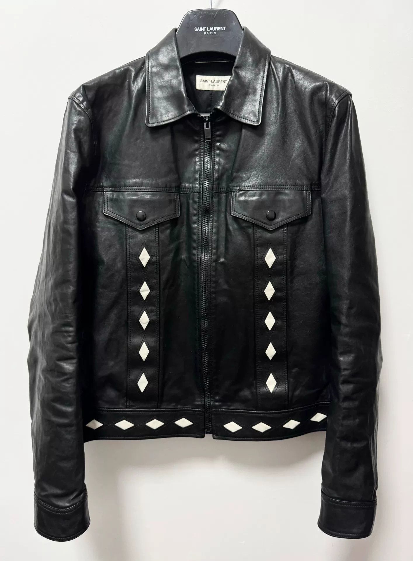 Saint Laurent Paris Saint Laurent Black Leather Jacket Size US M / EU 48-50 / 2 - 1 Thumbnail