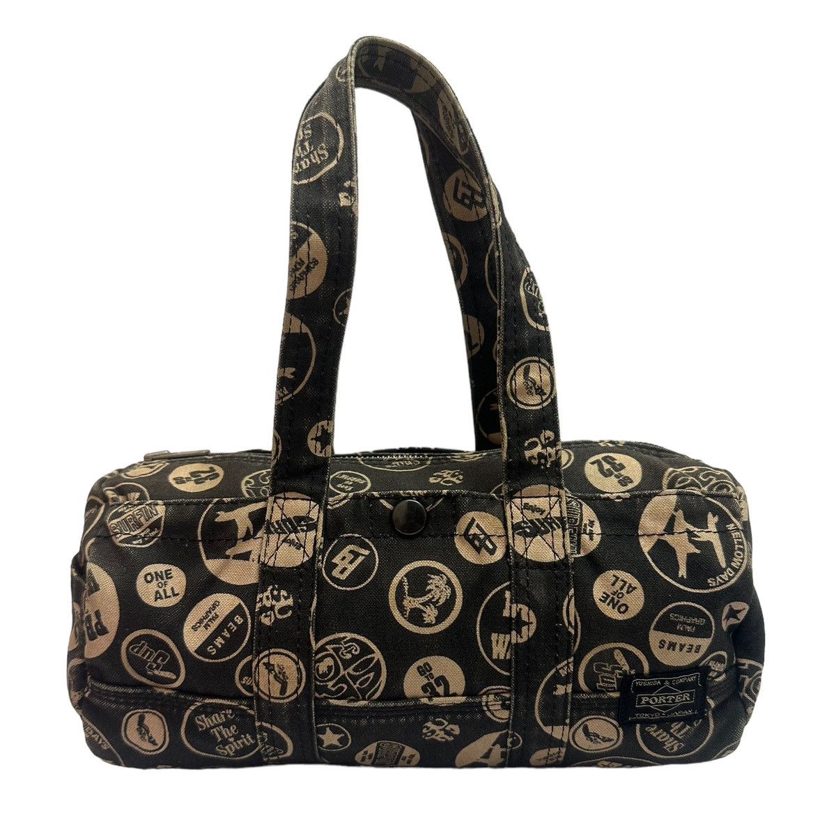 image of Head Porter x Porter Tokyo Boston Bag / Duffle Bag in Black, Men's