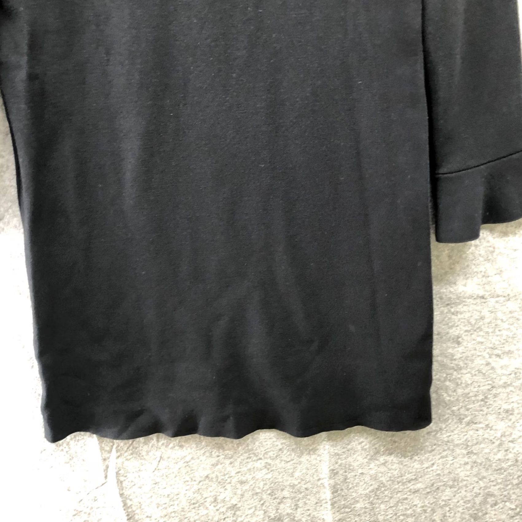 Ann Taylor Ann Taylor Sweater Dress S Black Bell Sleeve Thick Knit Pullover Crewneck Dress Womens Size S / US 4 / IT 40 - 4 Thumbnail