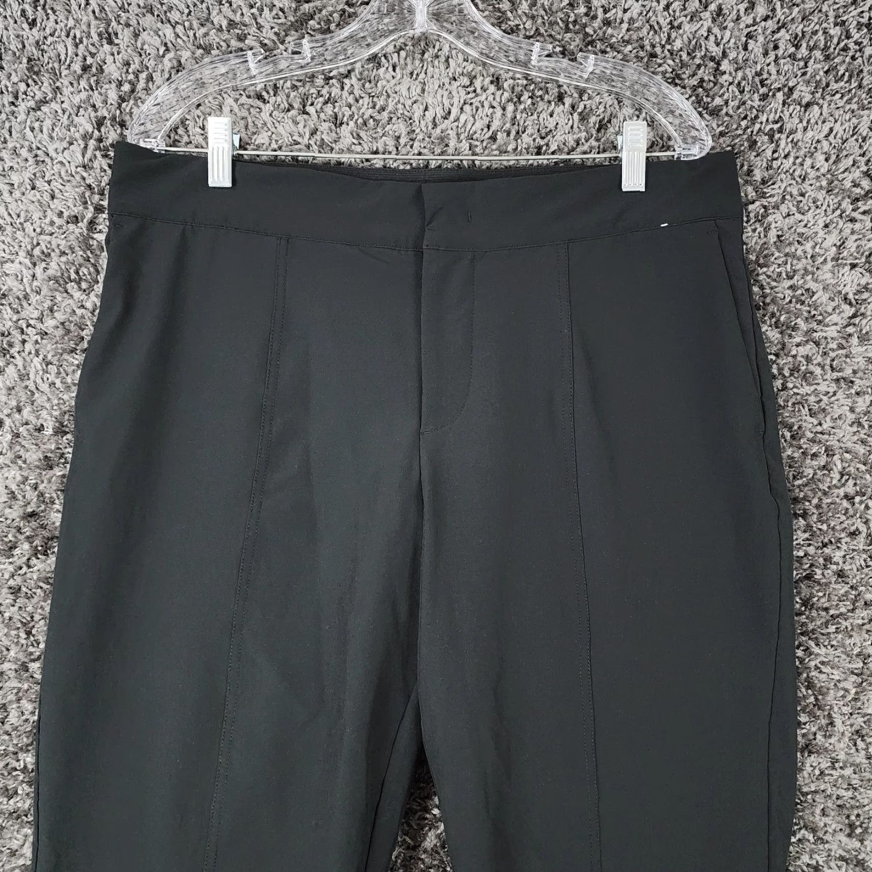 Vintage Mondetta Womens Black Pants Straight Leg Polyester Stretch Size 12 Size 34" / US 12 / IT 48 - 2 Thumbnail