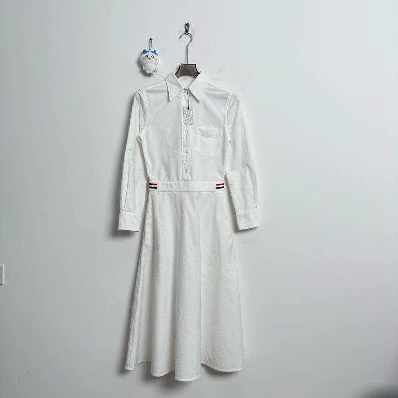 Thom Browne Thom Browne size40 White striped Oxford long-sleeved shirt Size S / US 4 / IT 40 - 1 Thumbnail
