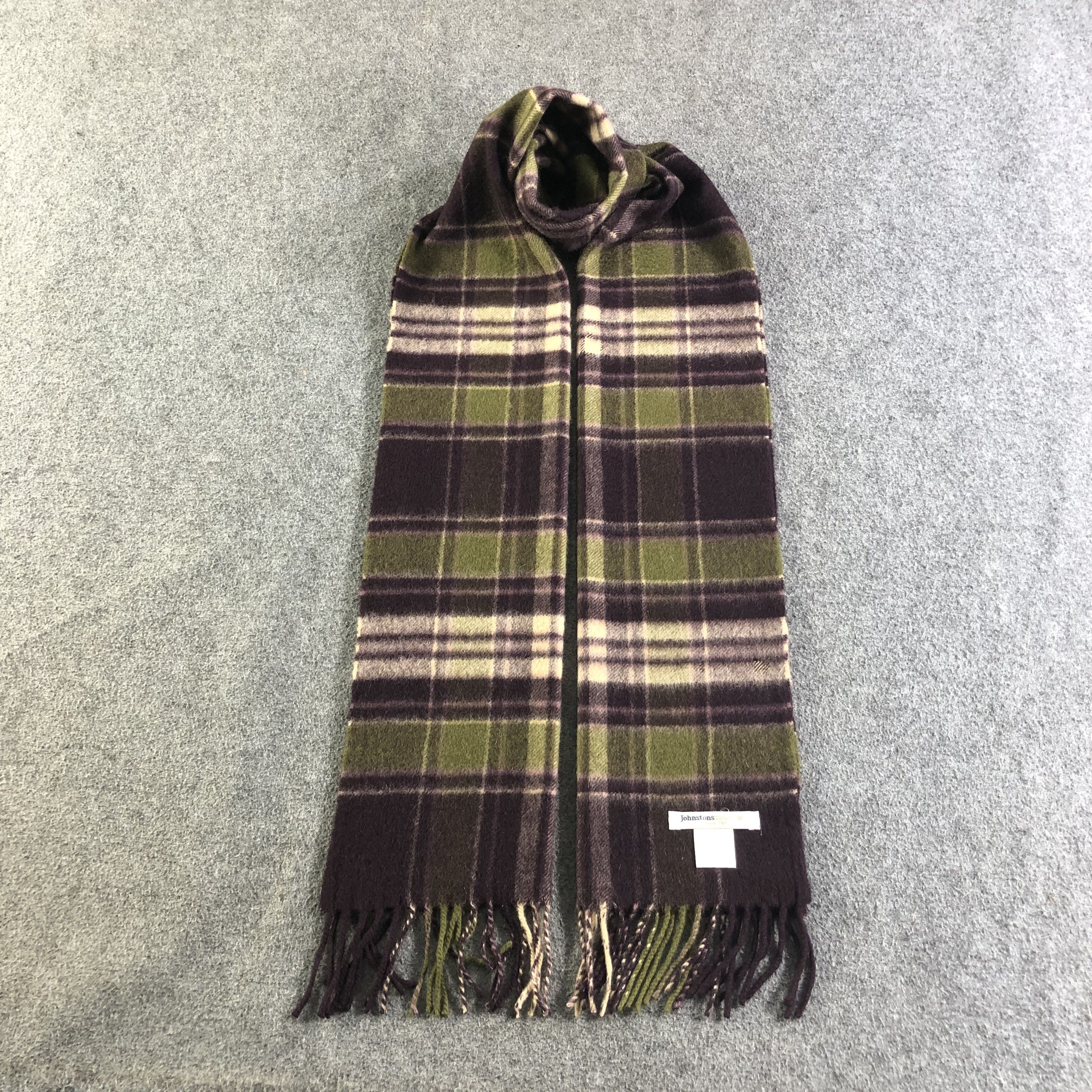 Johnstons Of Elgin Johnstons Of Elgin Tartan Cashmere Scarf Muffler V2509 Size ONE SIZE - 1 Thumbnail