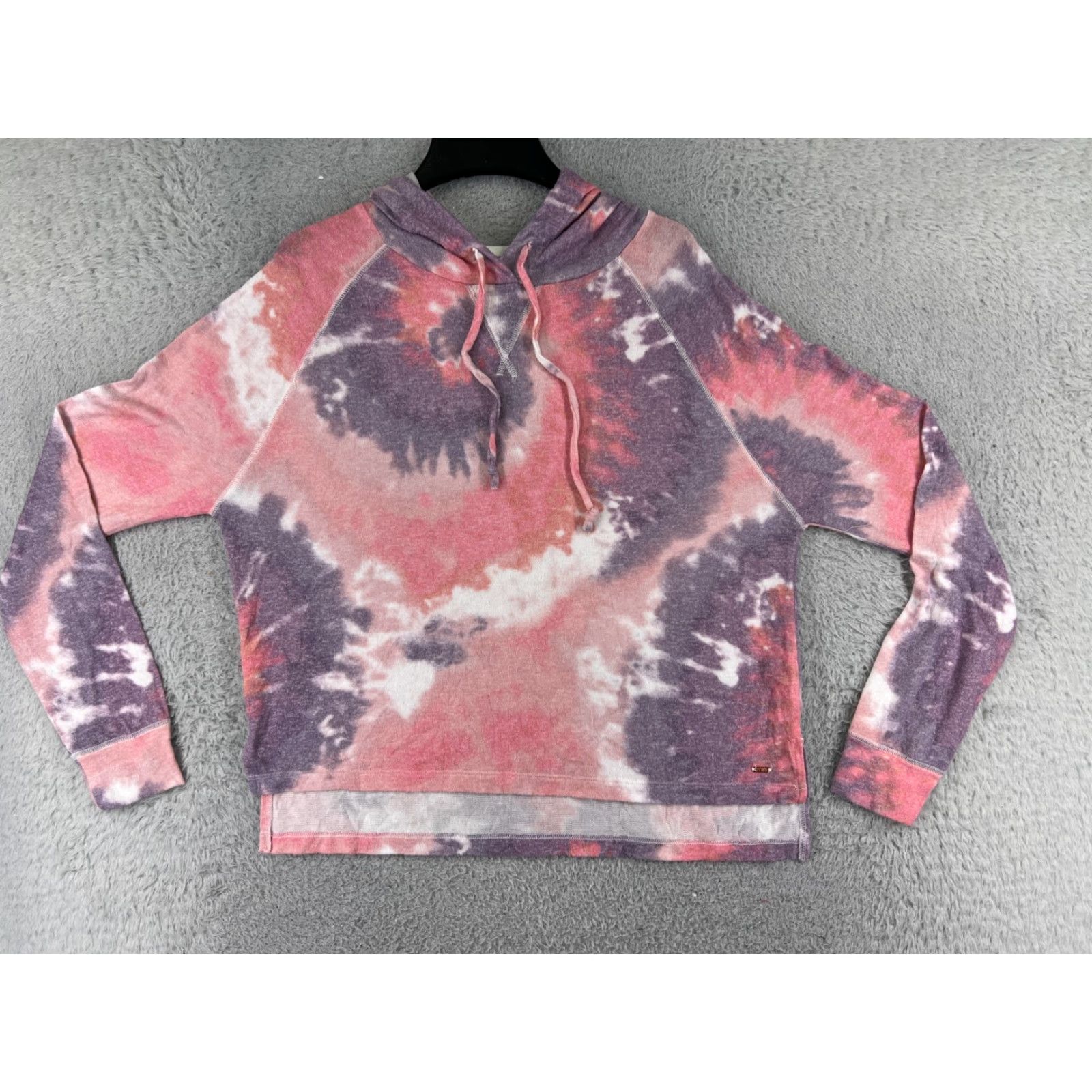 Victoria's Secret Victoria's Secret PINK Hoodie Women Small Pink Purple Tie Dye Pullover Hooded Jacket Zipper VSUS Visco se Size S / US 4 / IT 40 - 2 Thumbnail