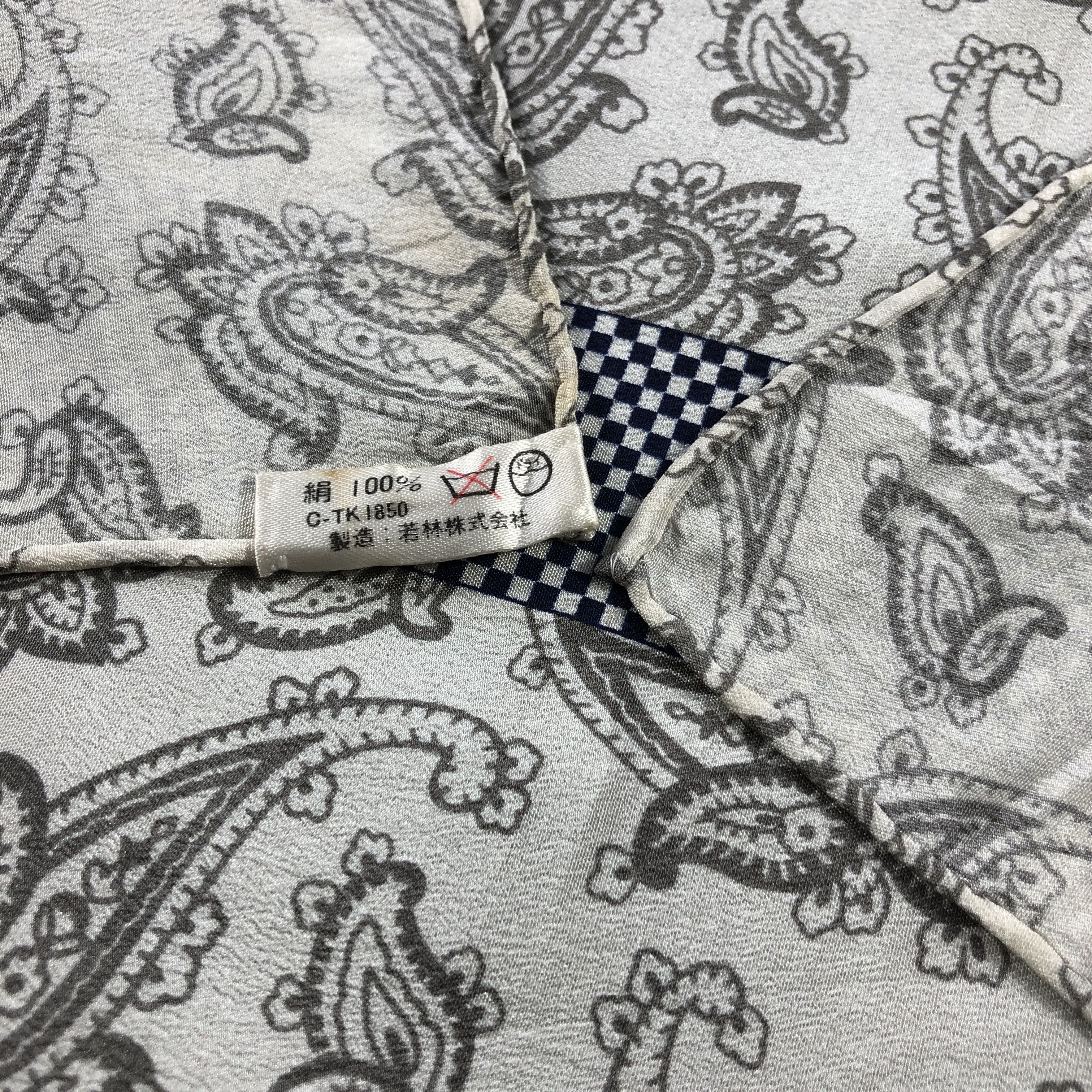 Calvin Klein Vintage Calvin Klein Paisley Silk Scarf M1232 Size ONE SIZE - 5 Thumbnail