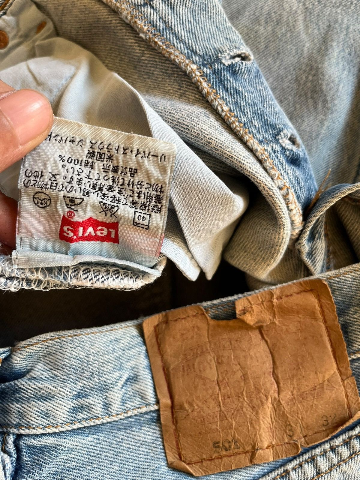 Levi's × Levi's Vintage Clothing Vintage 90s Levis 501 Distressed Loose Jeans Button 501 Size US 30 / EU 46 - 10 Thumbnail
