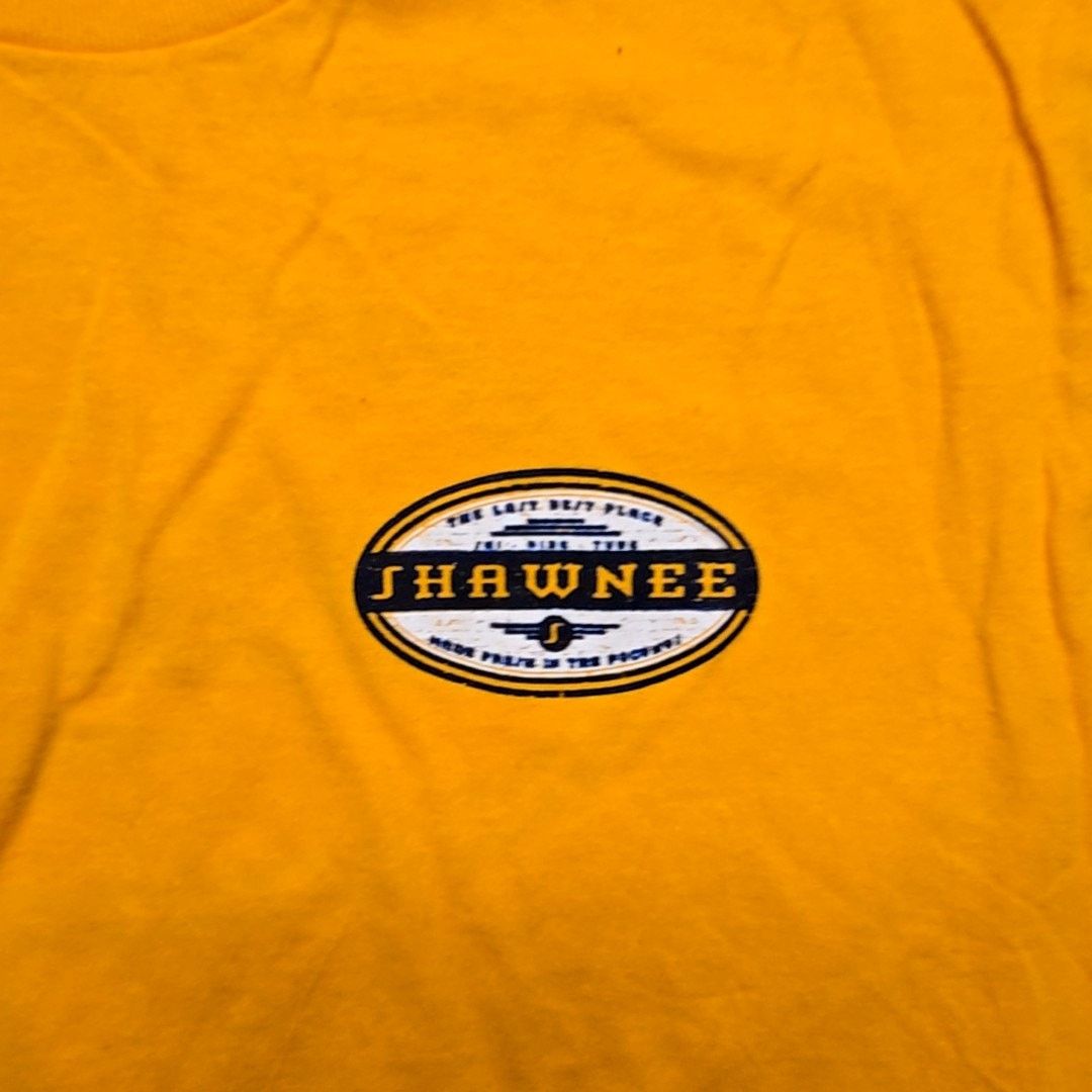 Hanes Vintage Shawnee Ski Ride Tube Shirt Graphic Yellow Small Tee Size US S / EU 44-46 / 1 - 5 Thumbnail