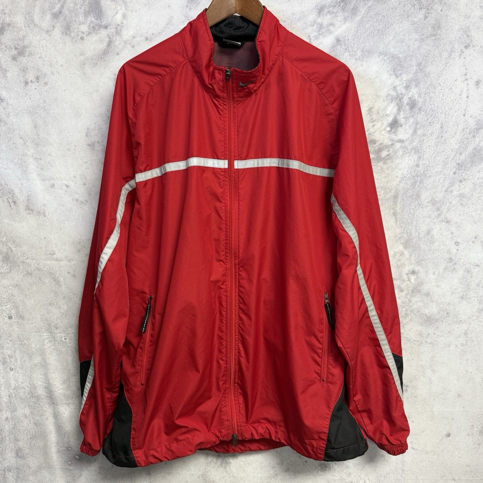 Nike Nike Windbreaker Jacket Mens 2XL Tall Red Full Zip Active Sp Size US XXL / EU 58 / 5 - 1 Thumbnail