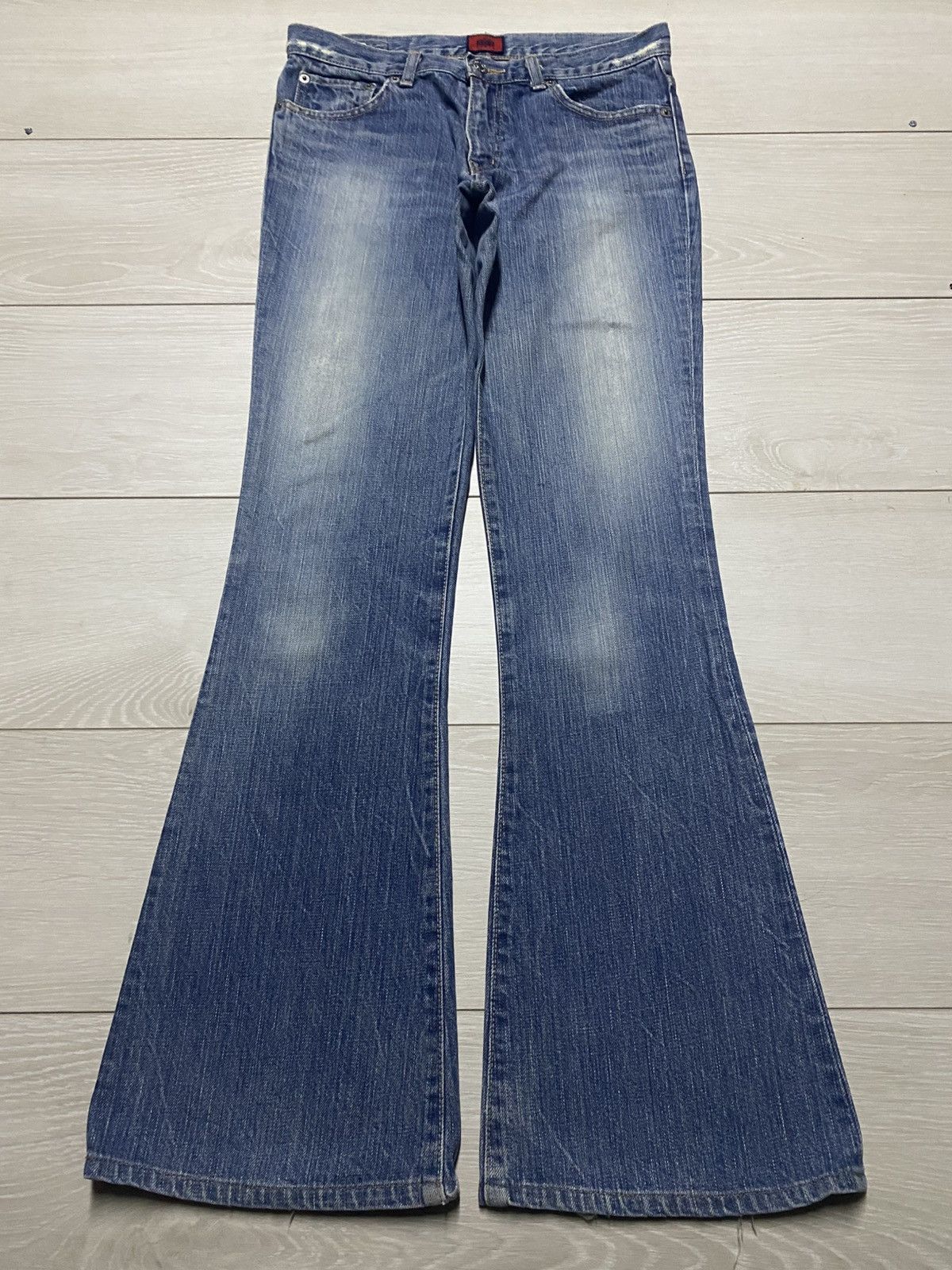 Edwin Vintage Miss Edwin 503 Blue Wash Flare Jeans Size US 30 / EU 46 - 1 Thumbnail