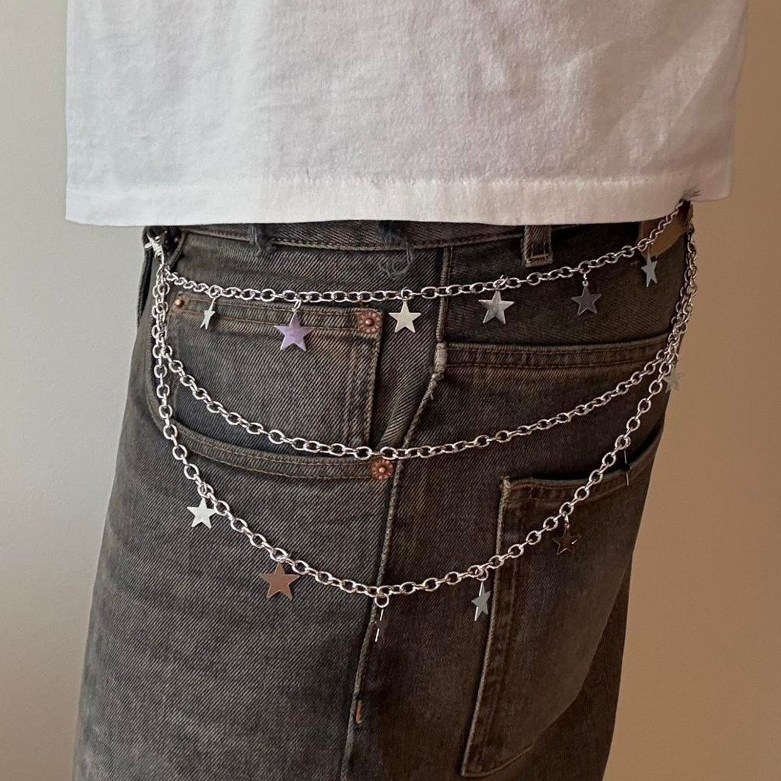Other Y2k style style silver metal MENS2 Size ONE SIZE - 3 Thumbnail