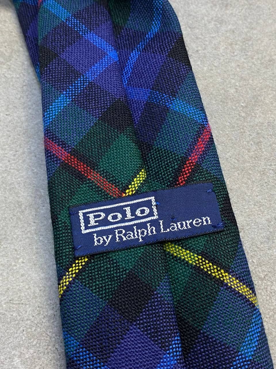 Polo Ralph Lauren Vintage Polo Ralph Lauren Tartan Check Wool Tie Size ONE SIZE - 8 Thumbnail