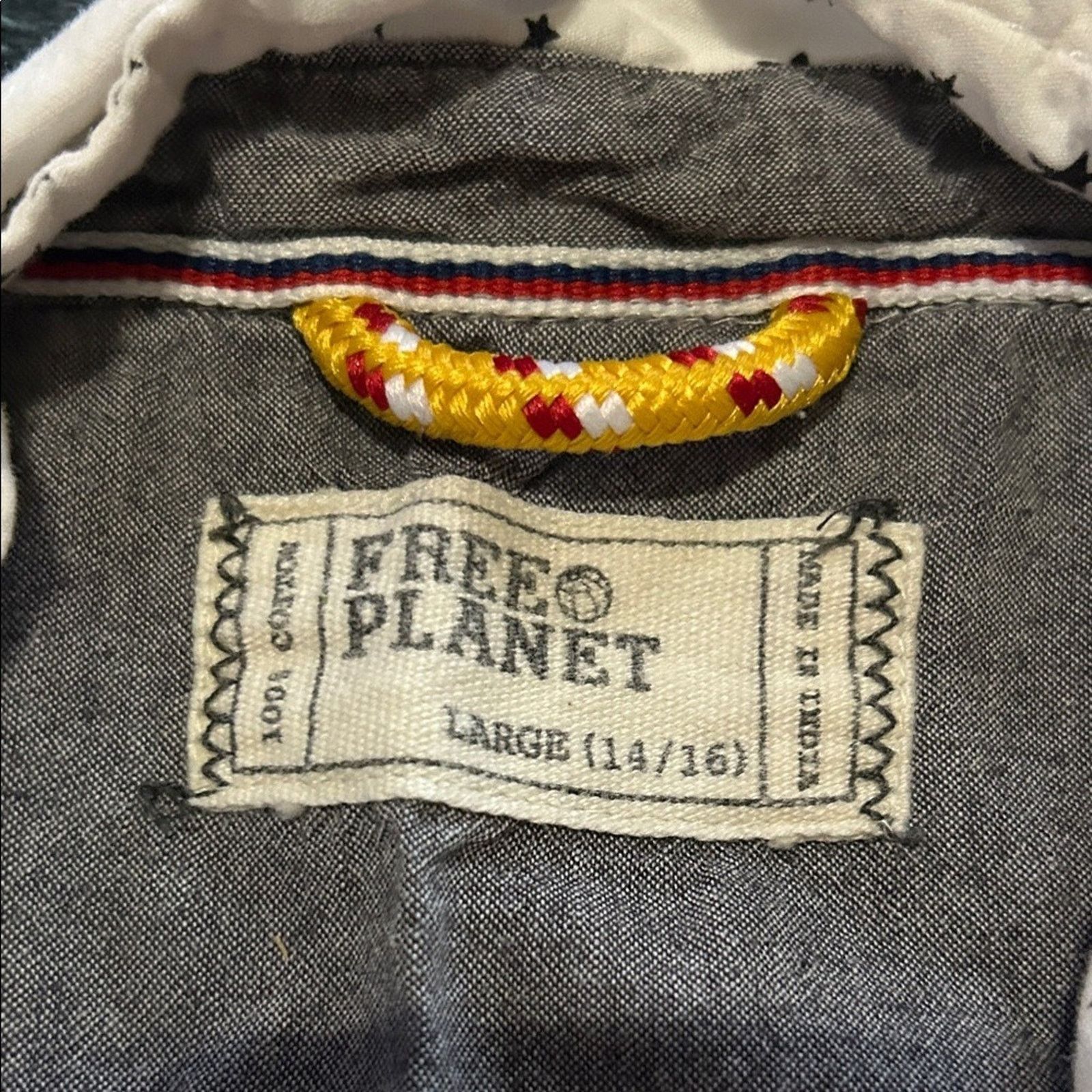 Free Planet Free Planet White Star Patterned Casual Shirt Size US L / EU 52-54 / 3 - 2 Thumbnail