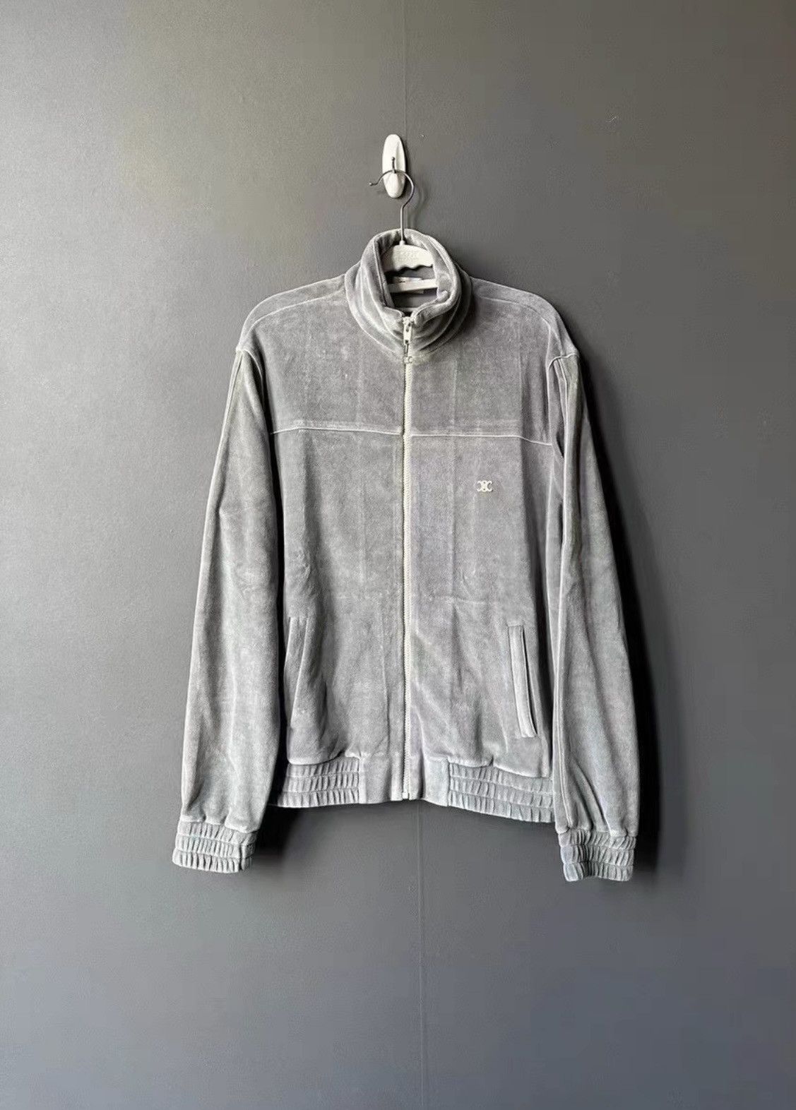 Celine Authentic Celine Velvet Jacket in Ice Blue Size US L / EU 52-54 / 3 - 1 Thumbnail