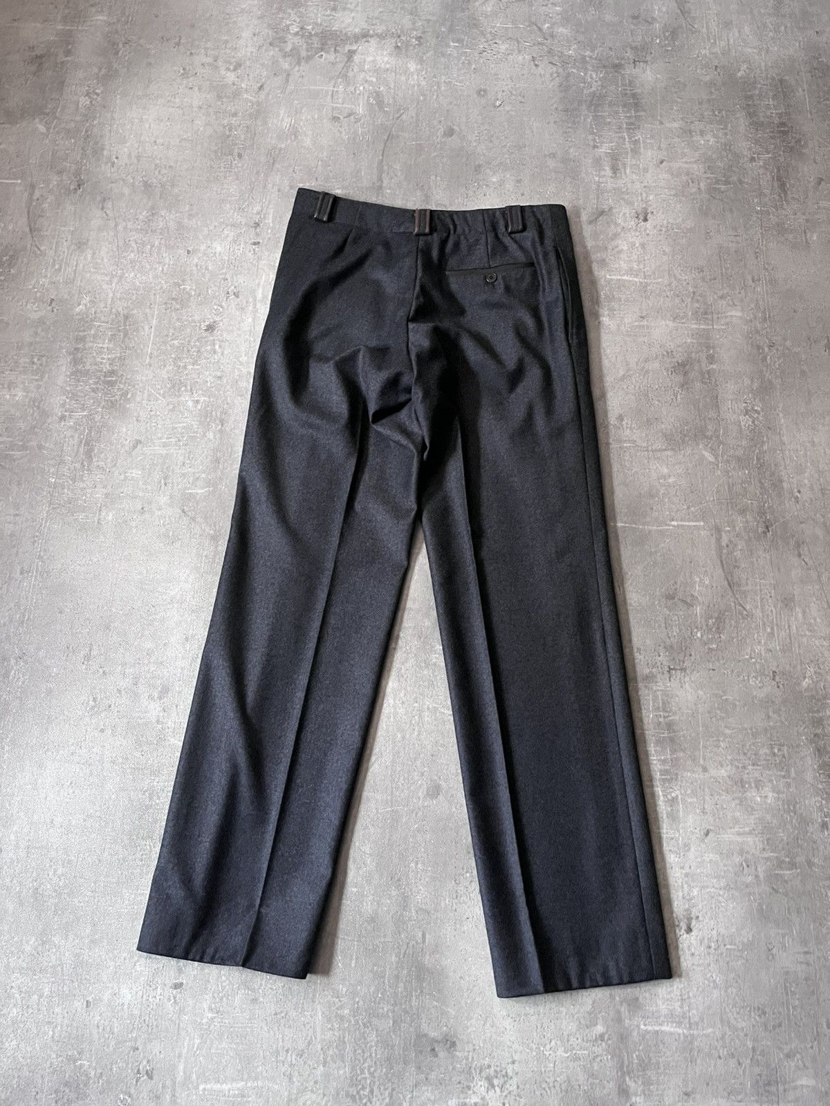 Hermes Hermes wool cashmere gray formal pants leather Size US 30 / EU 46 - 4 Thumbnail