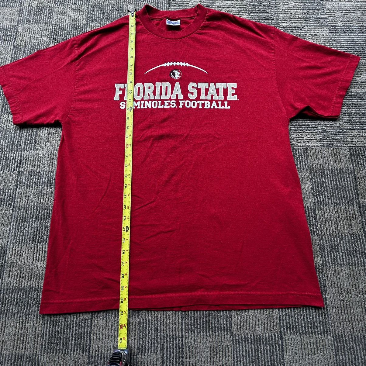 Vintage VTG Florida State Seminoles Football Red Spell-Out T-shirt Size US XL / EU 56 / 4 - 4 Thumbnail