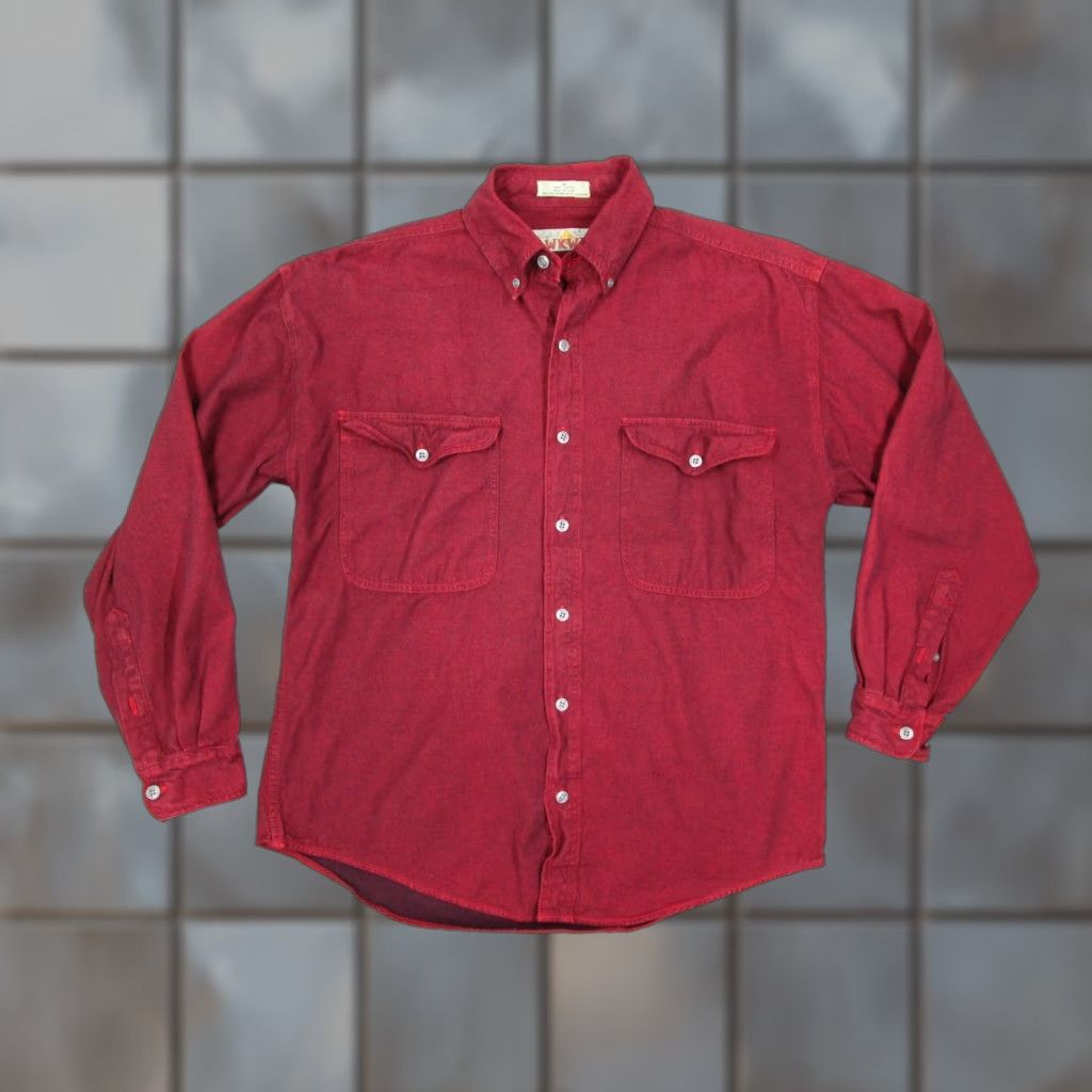 Anchor Blue VINTAGE Anchor Blue Shirt Mens Small S Denim Button-Up 80s 90s Western Bohemian Cowboy Outdoor Classic Red Men Size US S / EU 44-46 / 1 - 1 Thumbnail