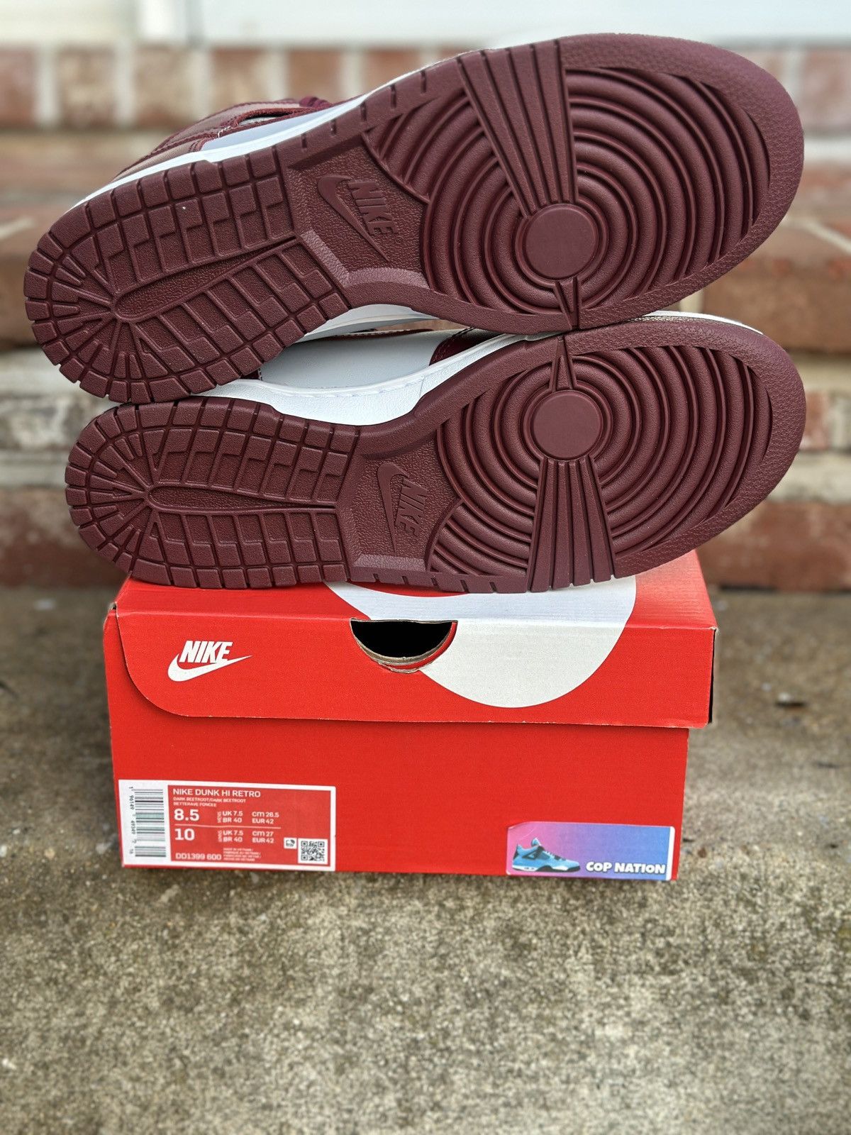 Nike Nike Dunk High Beetroot (8.5M) Size US 8.5 / EU 41-42 - 5 Thumbnail