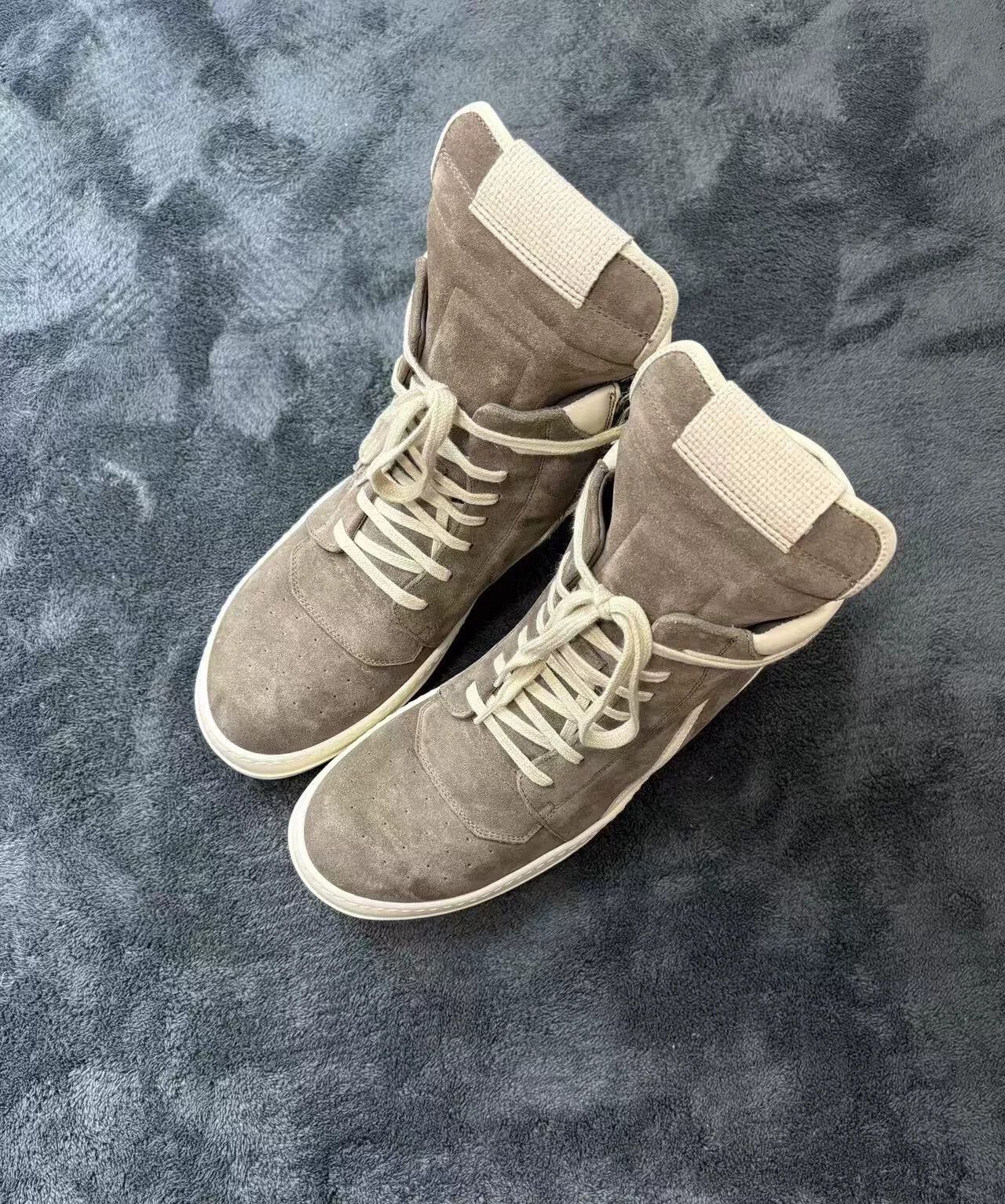 Rick Owens Rick Owens Suede White Lowtop Sneakers 24 Men Size US 10 / EU 43 - 1 Thumbnail