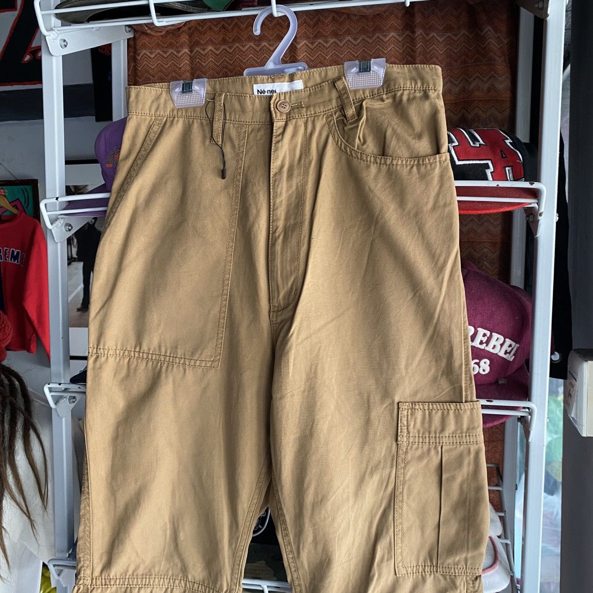 Issey Miyake Ne-net Carpenter Pants – Khaki w/ Playful Back Pockets Size US 29 - 9 Thumbnail