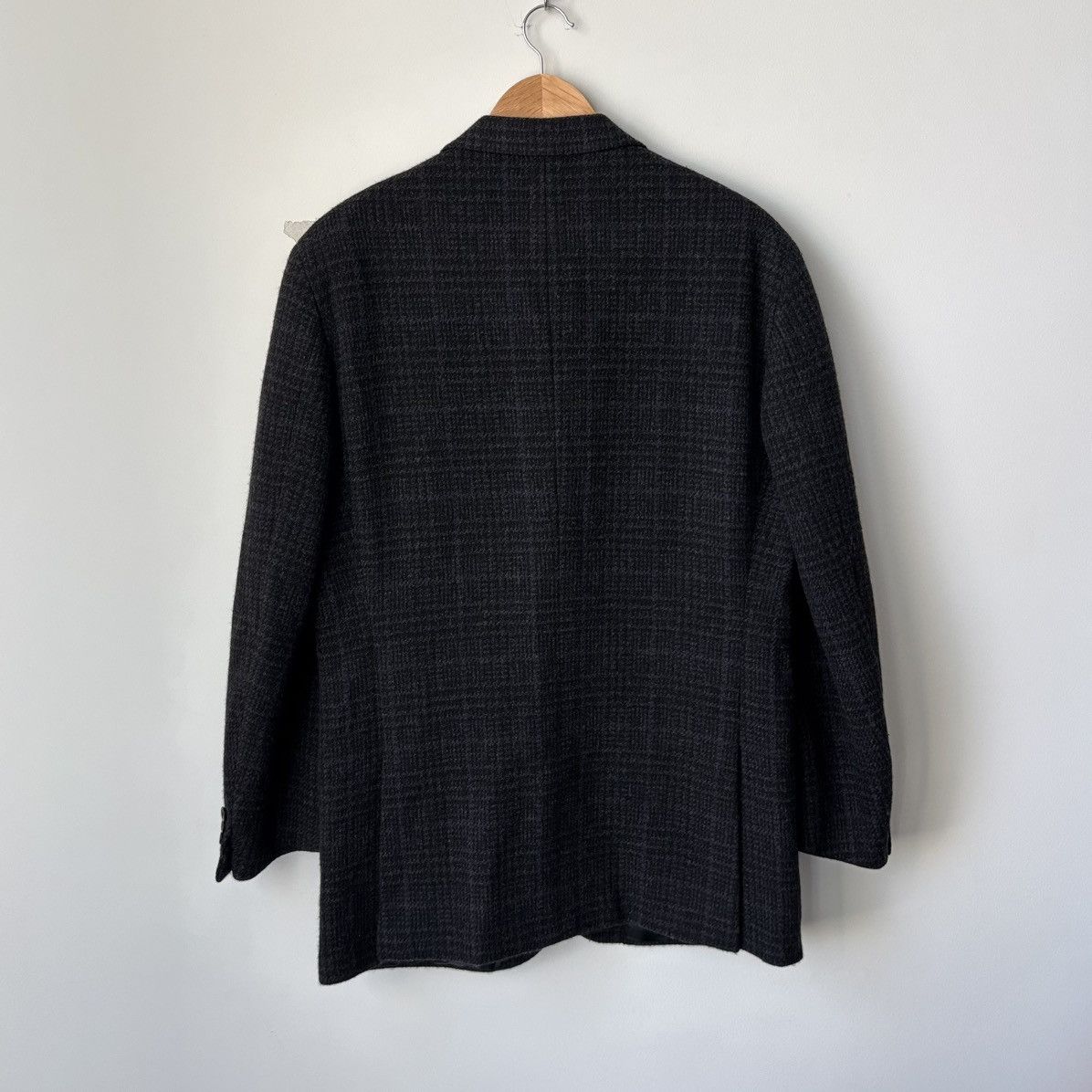 Polo Ralph Lauren Cashmere Wool Blend Windowpane Blazer Corneliani Charcoal Size 42L - 11 Thumbnail