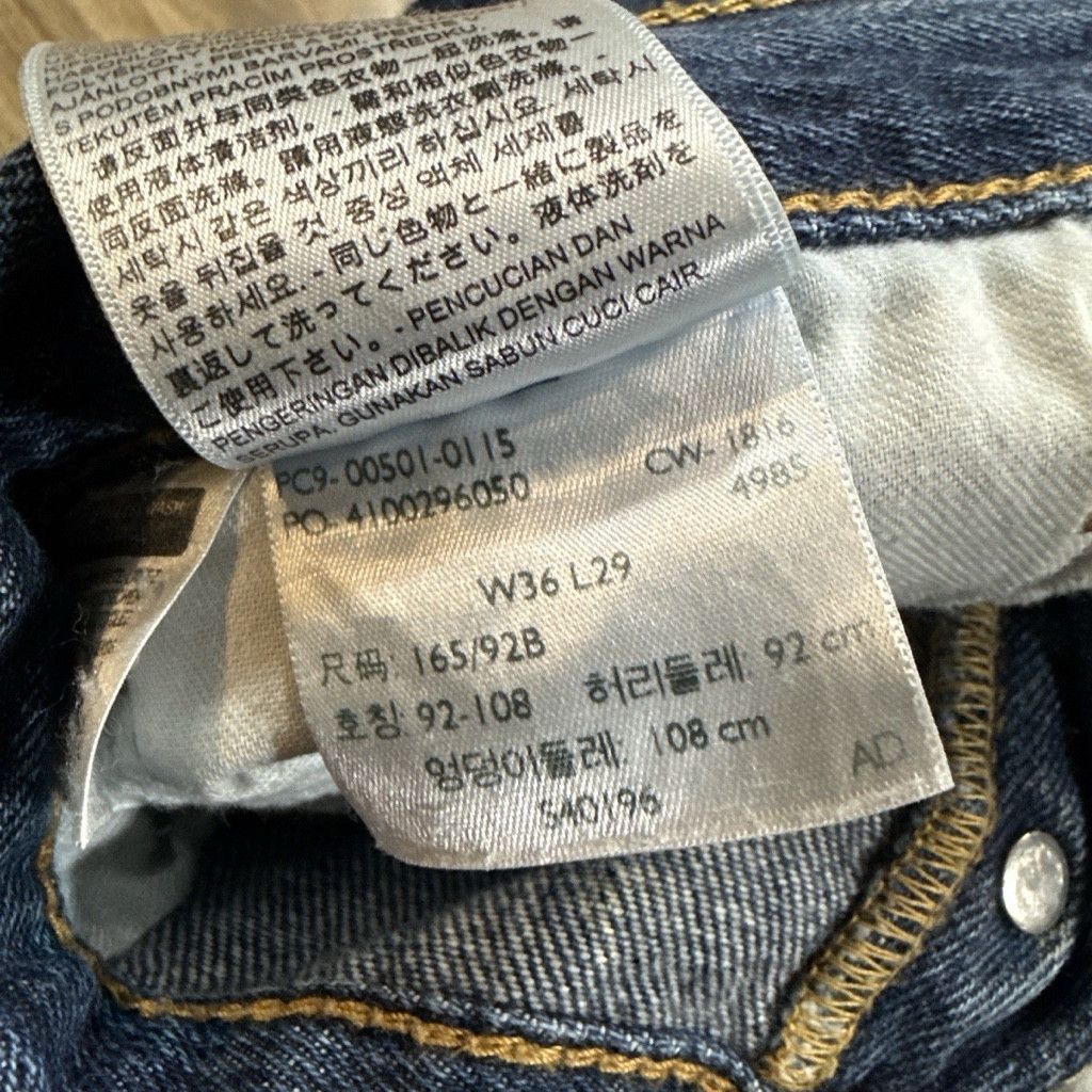 Levi's Levi’s 501 Men’s Jeans W36 L29 Button Fly Blue Straight Size US 36 / EU 52 - 11 Thumbnail