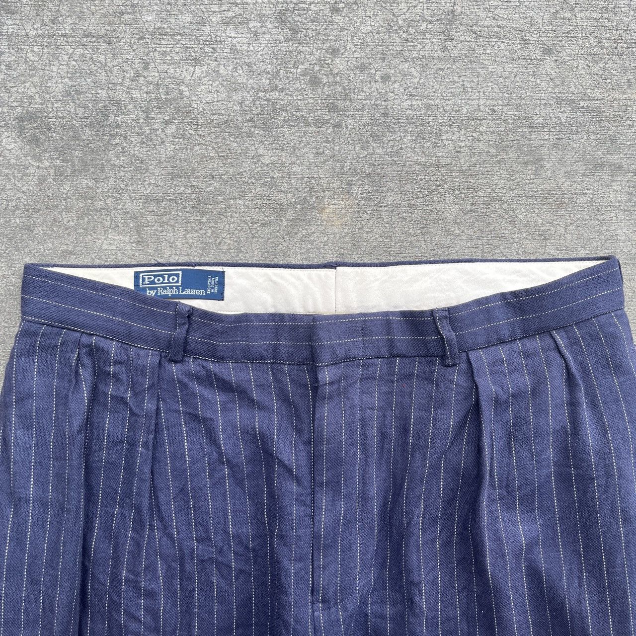 Polo Ralph Lauren 1980s Polo Ralph Lauren Pinstripe 20s Style Pants Size US 34 / EU 50 - 1 Thumbnail