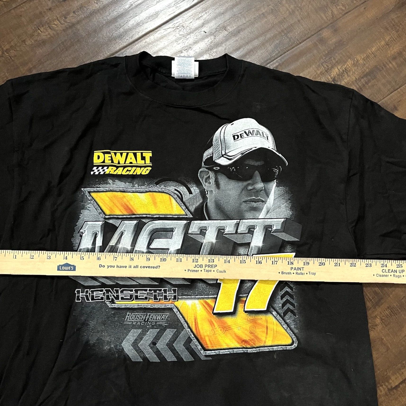 Chase Authentics VINTAGE Matt Kenseth #17 T-Shirt Mens XL Black Nascar Dewalt Racing Double Sided Size US XL / EU 56 / 4 - 7 Thumbnail