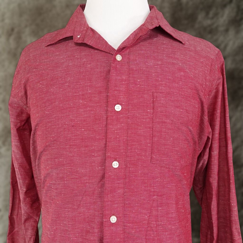 Van Heusen VINTAGE VAN HEUSEN CLASSIC FIT RED LONG SLEEVE BUTTON DOWN SHIRT MENS XL 17-17.5 Size US XL / EU 56 / 4 - 1 Thumbnail