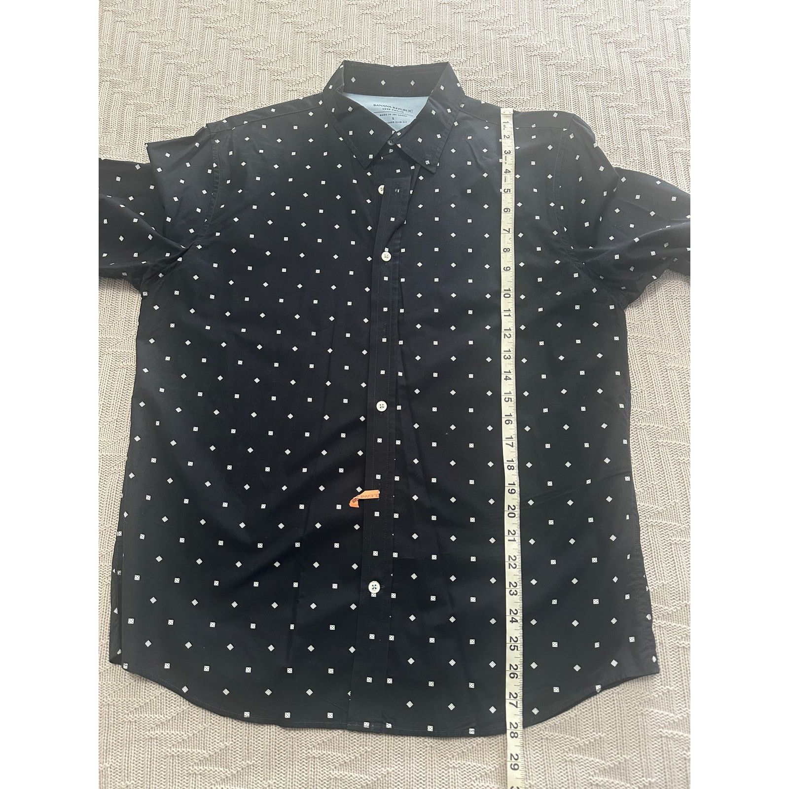 Banana Republic Banana Republic navy polka dot slim fit button down size L Size US L / EU 52-54 / 3 - 7 Thumbnail