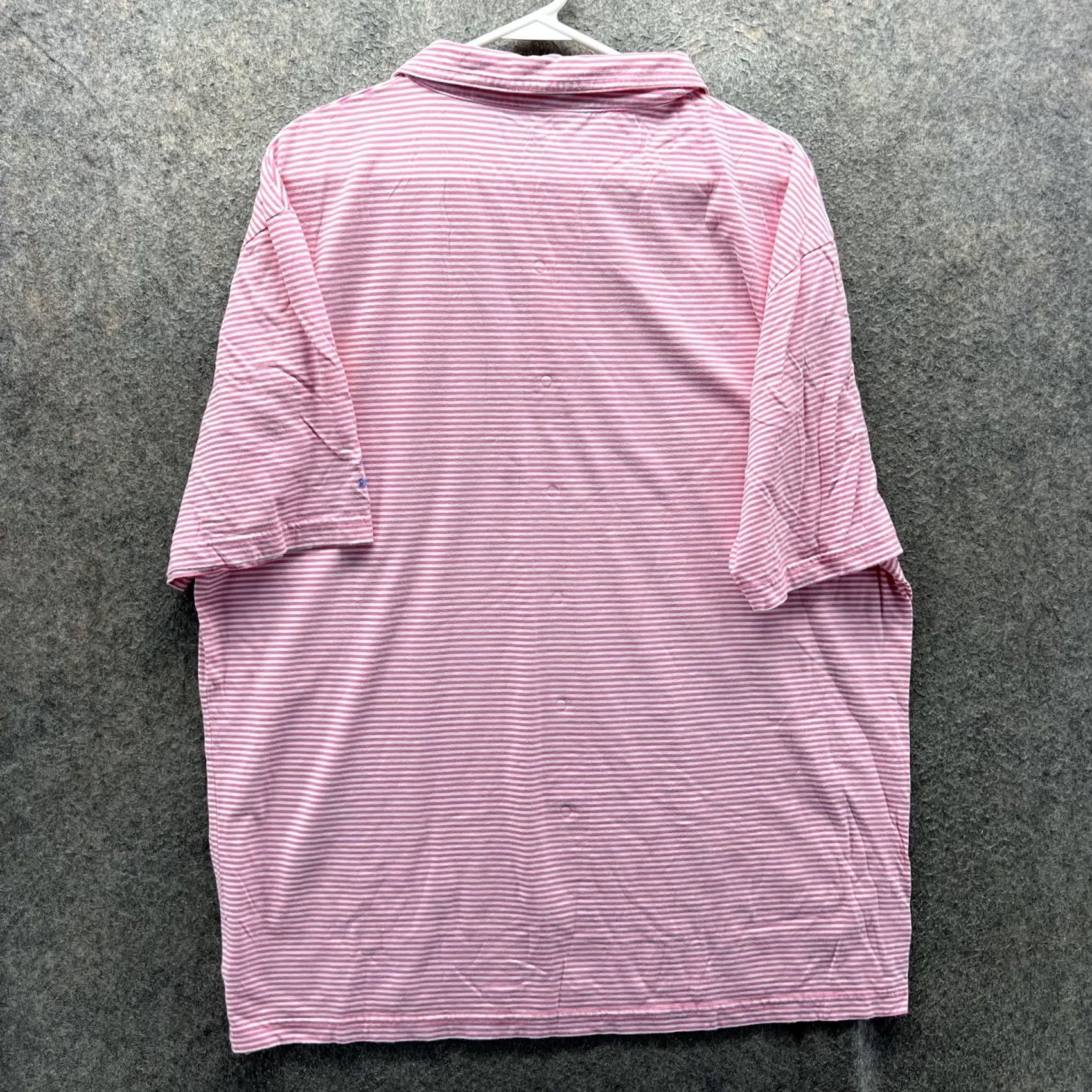 johnnie-O VINTAGE? No. Johnnie-O Polo Shirt Mens XL Pink Stripe Westchester CC Golf Cotton Short Sleeve Size US XL / EU 56 / 4 - 2 Thumbnail