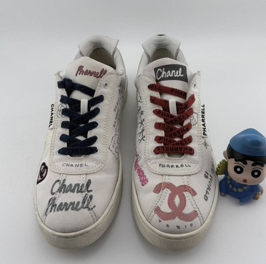 Chanel Pharrell x CHANEL Logos Limited Sneakers. Size US 10 / EU 43 - 2 Thumbnail