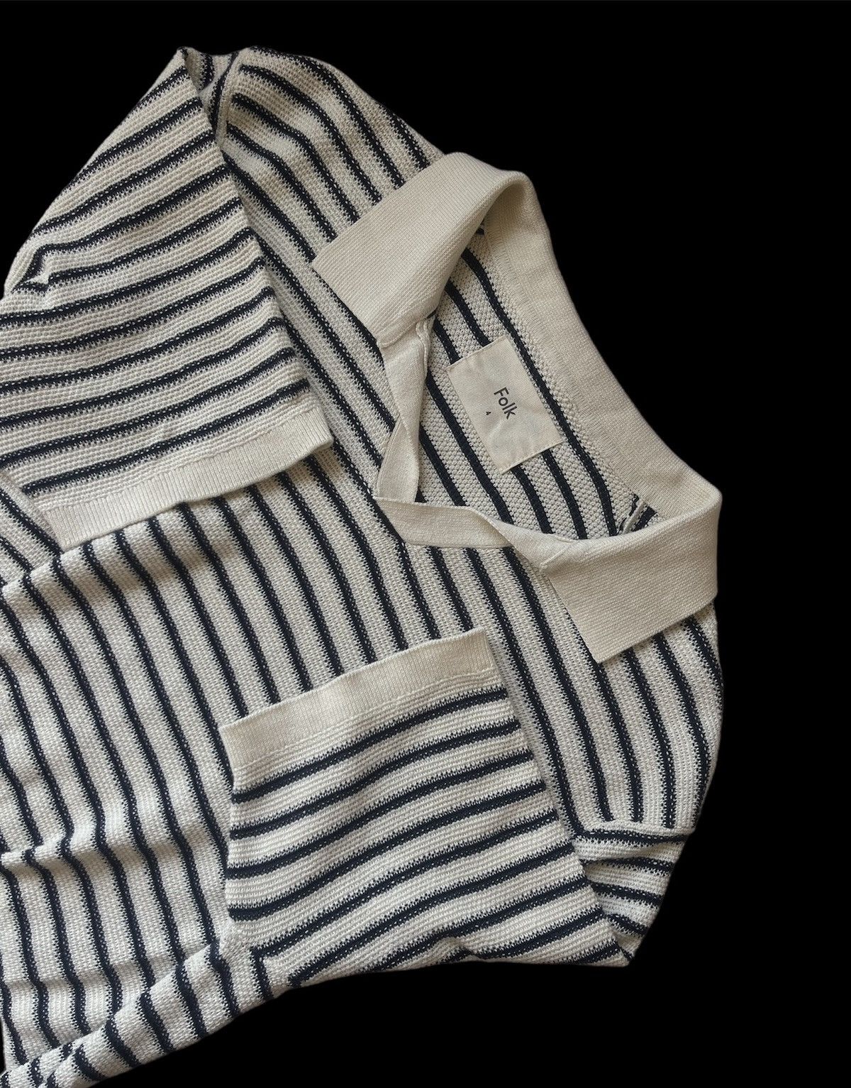 Designer Folk Striped sopranos Italian style polo tee Size US L / EU 52-54 / 3 - 8 Thumbnail