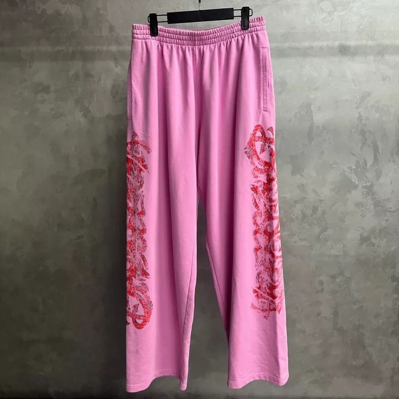 Balenciaga Balenciaga size M Pink Solid Logo Print Midwaist Slacks Size US 26 / EU 42 - 1 Thumbnail