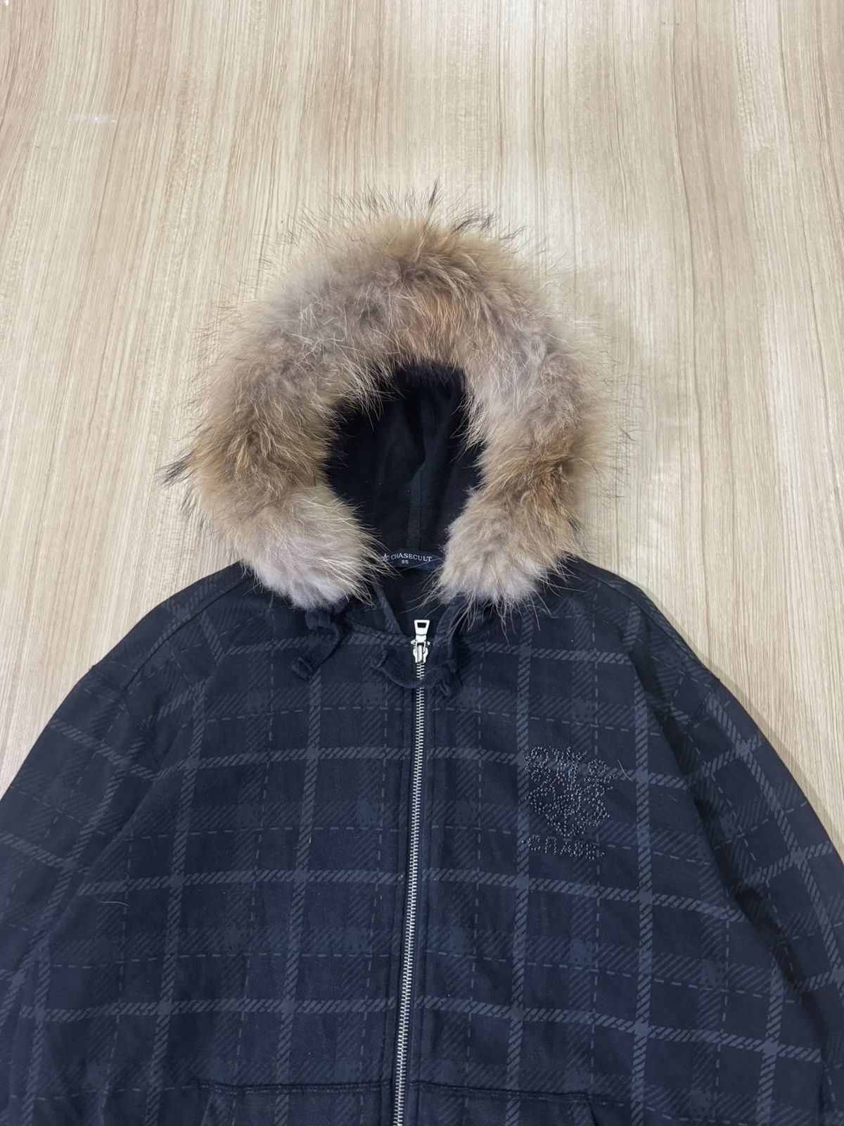 Japanese Brand CHAGE CULT HERITAGE DIAMOND STYLE WITH FUR HOODIE Size US M / EU 48-50 / 2 - 2 Thumbnail