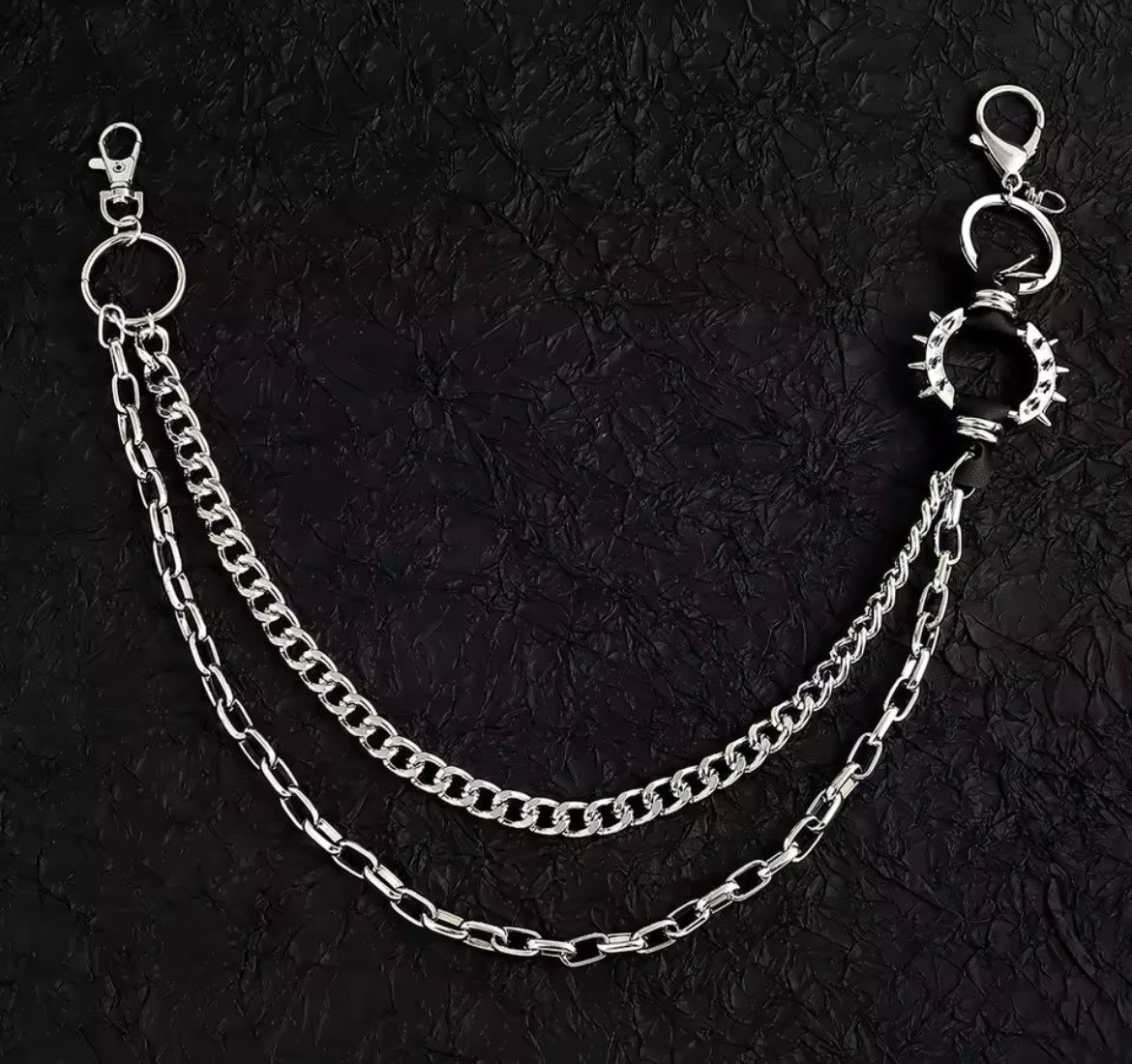 Other Punk Rock Layered Metal Chain Keychains Size ONE SIZE - 3 Thumbnail