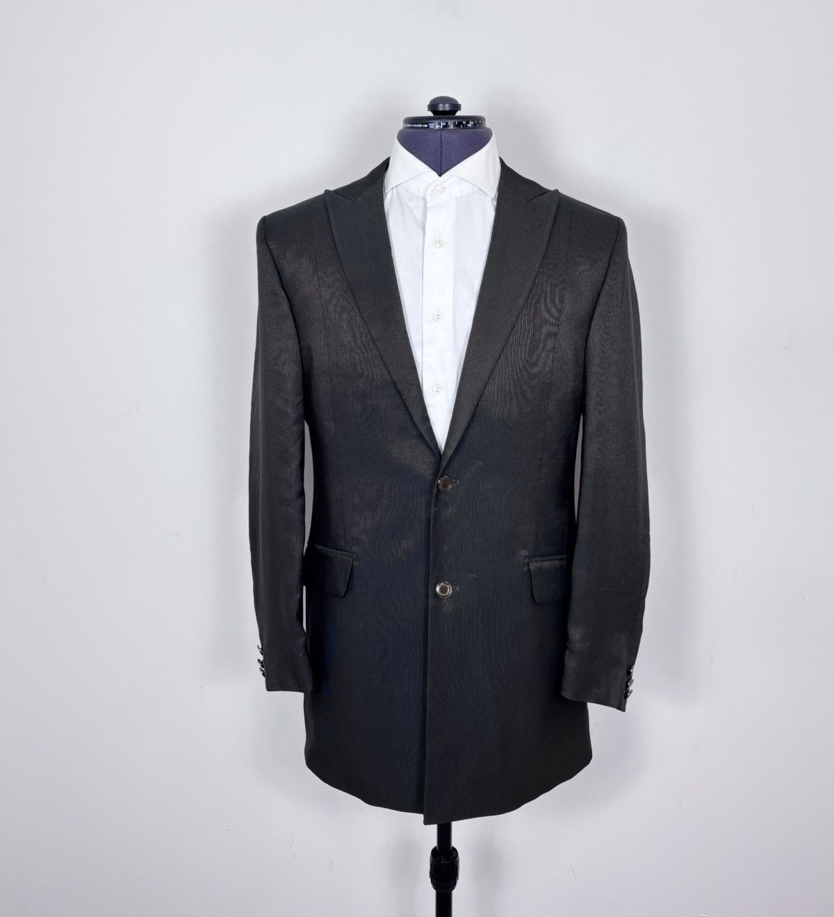 Lubiam Lubiam 1911 Cerimonia Shiny Brown Wool Blend Blazer Jacket Size 38R - 1 Thumbnail
