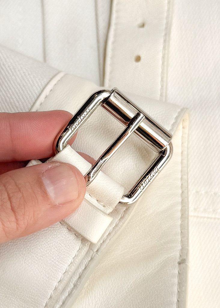 Berluti Berluti SS18 Ivory Leather Trim Denim Jacket Size US M / EU 48-50 / 2 - 13 Thumbnail