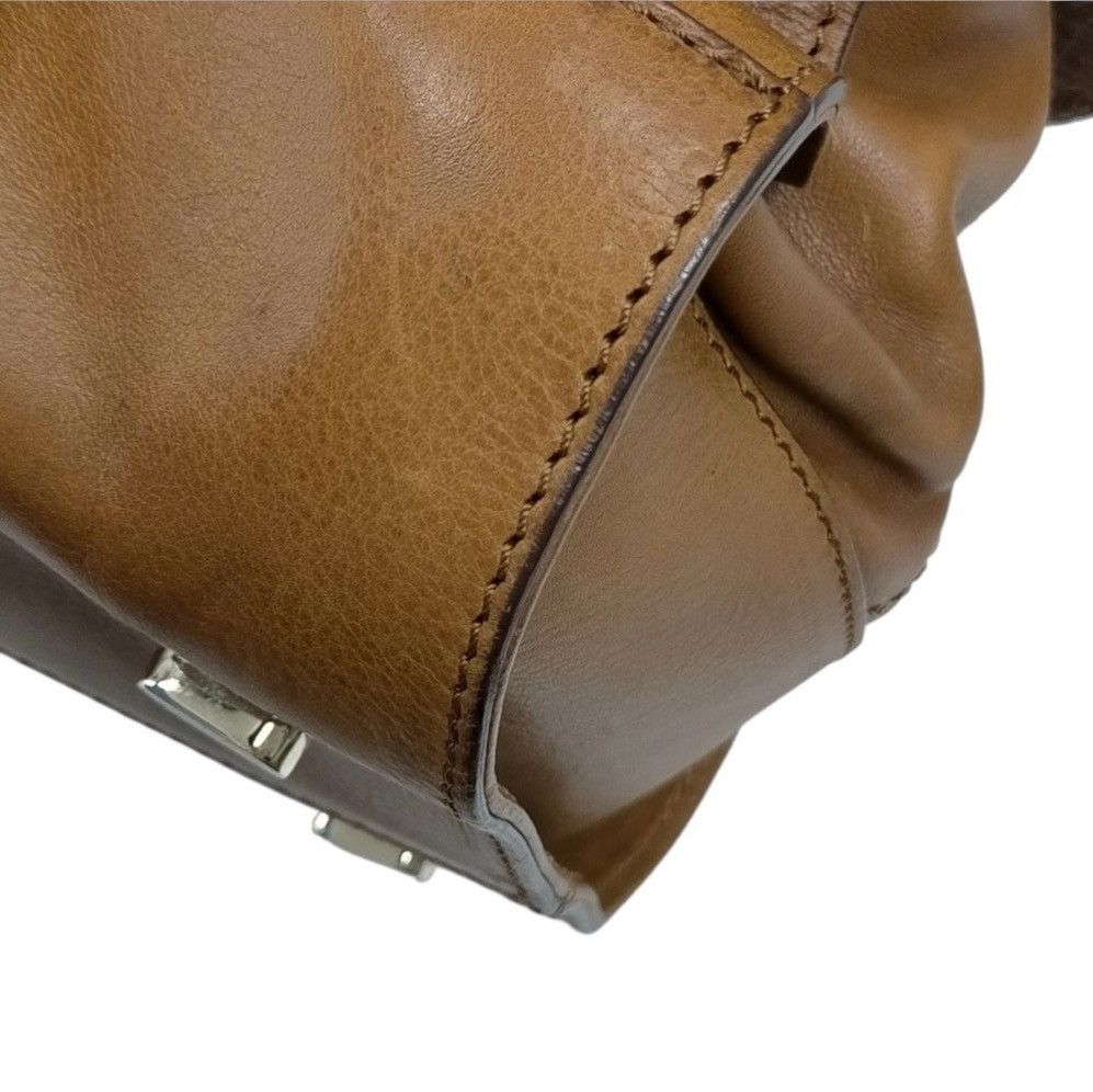 Jil Sander Jil Sander Made in Italy Tan Leather Structured Tote Bag‎ Size ONE SIZE - 8 Thumbnail