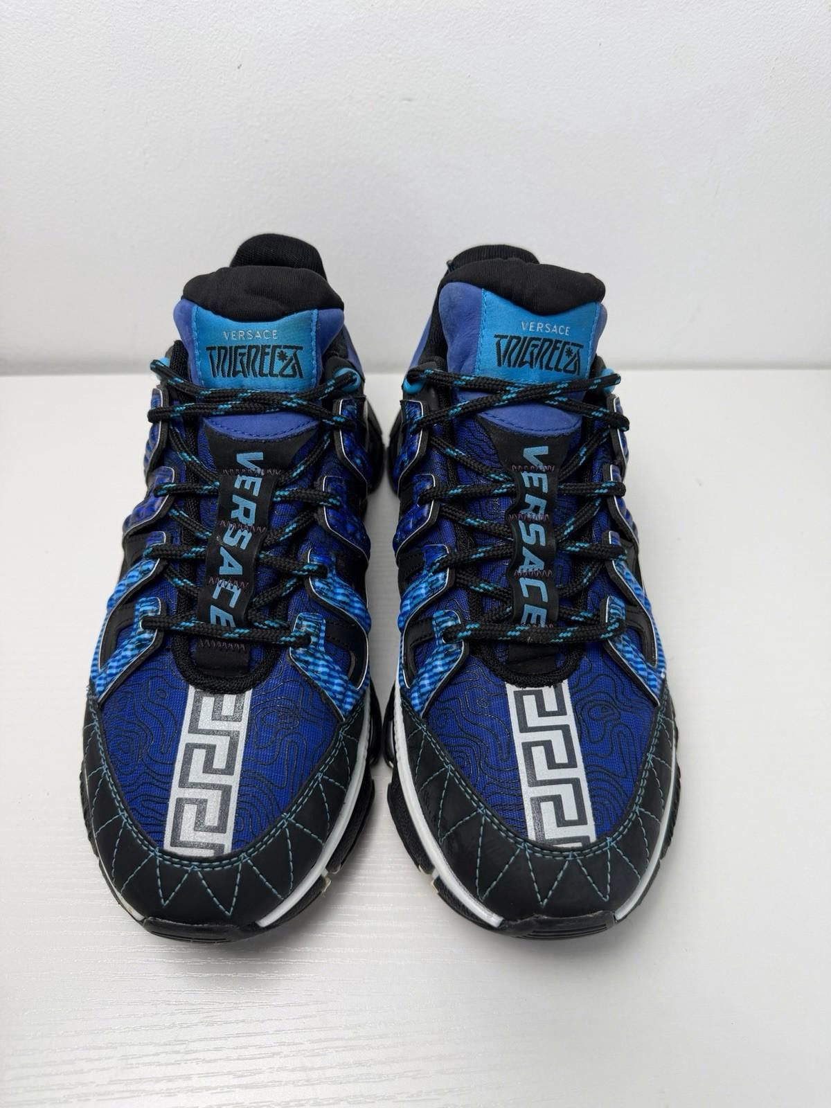Versace Versace Trigreca Men’s Sneakers Blue/Black SZ 41.5 Size US 8.5 / EU 41-42 - 2 Thumbnail