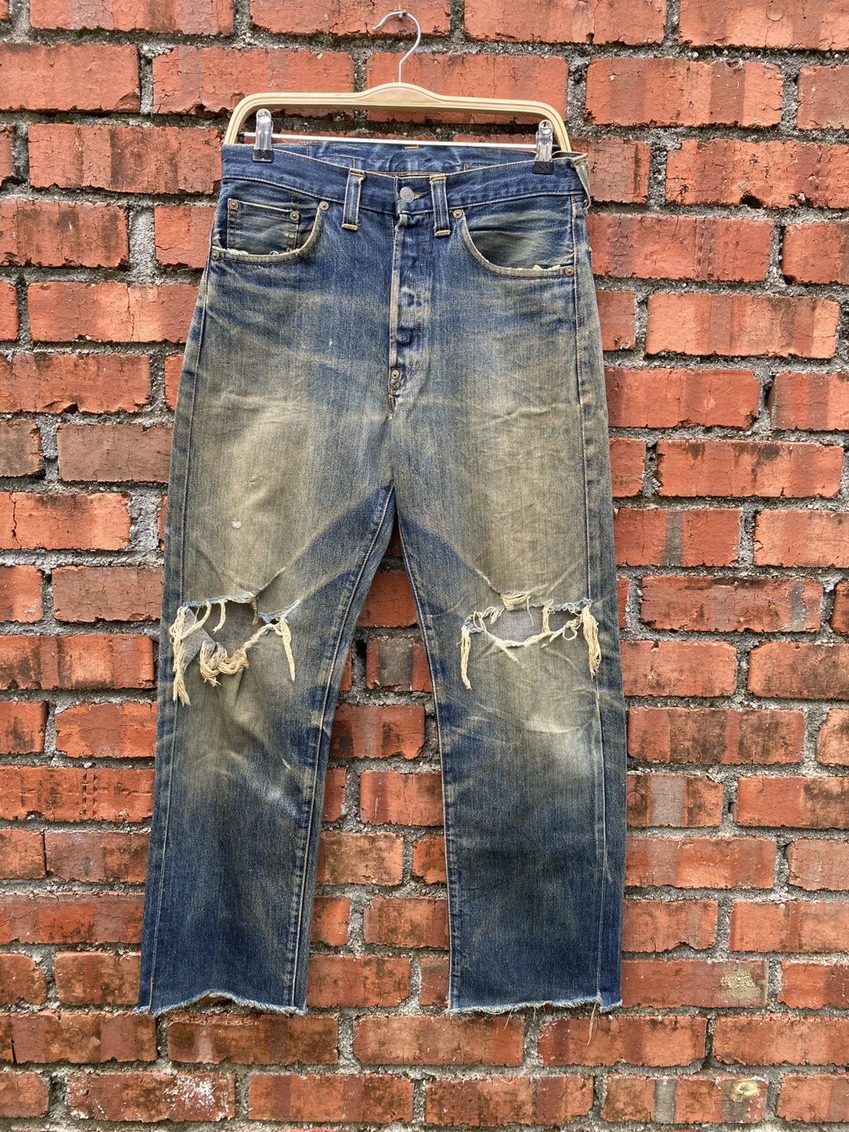 Levi's Vintage Clothing W31x28 Vintage levi's 201xx distressed redline big E Size US 31 - 1 Thumbnail