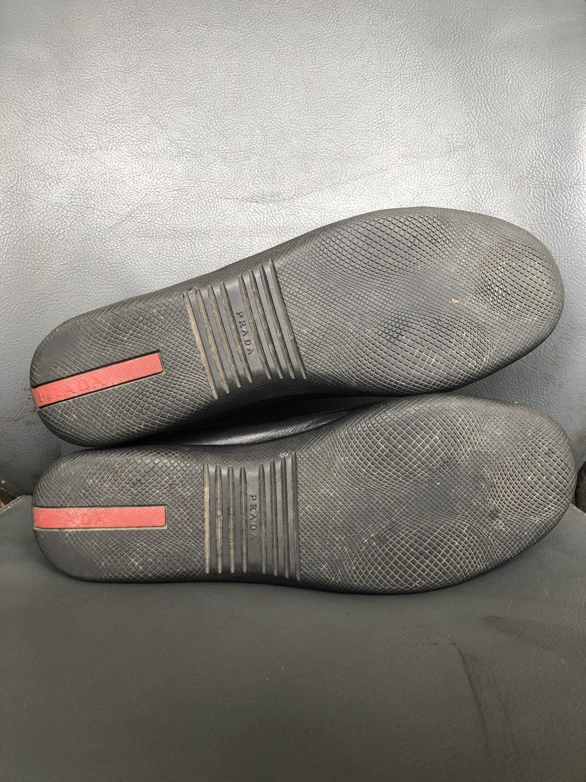 Prada Prada Blavk Calfskin Leather Men’s Sneakers Size 8.5 Size US 8.5 / EU 41-42 - 17 Thumbnail