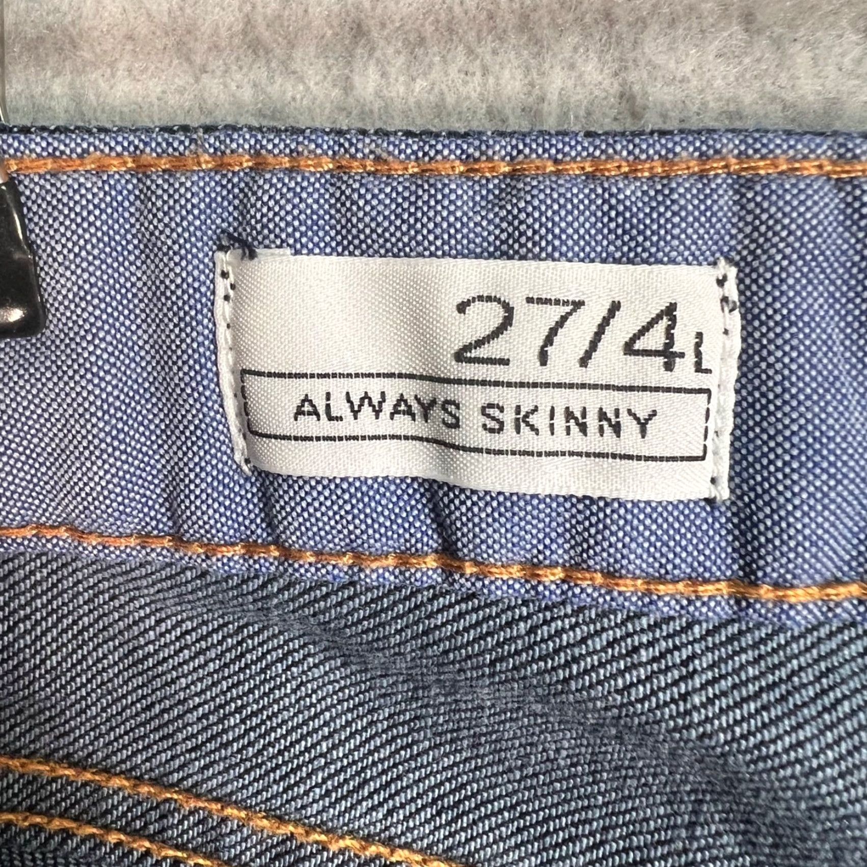 Gap GAP 1969 Always Skinny Jeans Womens 27 Dark Wash Denim Slim Stretch Adult 27 / 4L Blue Womens Jeans Size 27" / US 4 / IT 40 - 3 Thumbnail