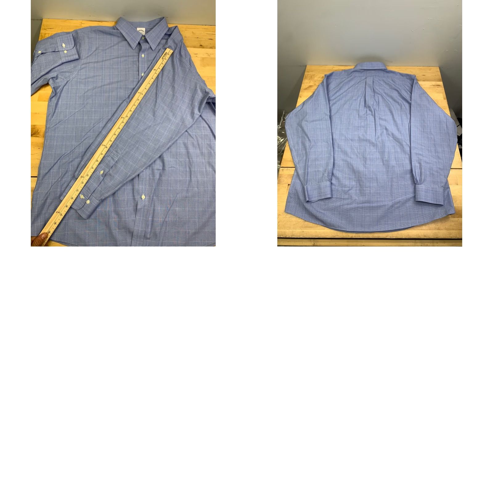 Brooks Brothers Brooks Brothers Dress Shirt Regent Fit Men 18 Blue Check Long Sleeve Button Collared 18 Reg Cotton Woven Non-Iron Size 48R - 8 Thumbnail