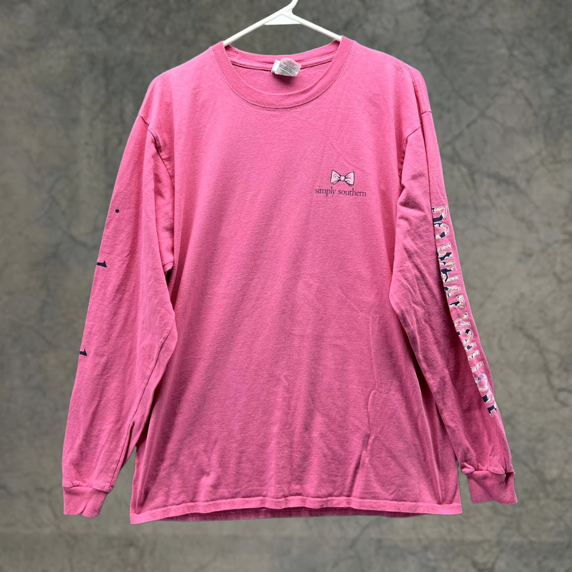 Pinko Simply Southern Shirt Men Large Pink White Casual Tee Crewneck Long Sleeve Size US L / EU 52-54 / 3 - 1 Thumbnail