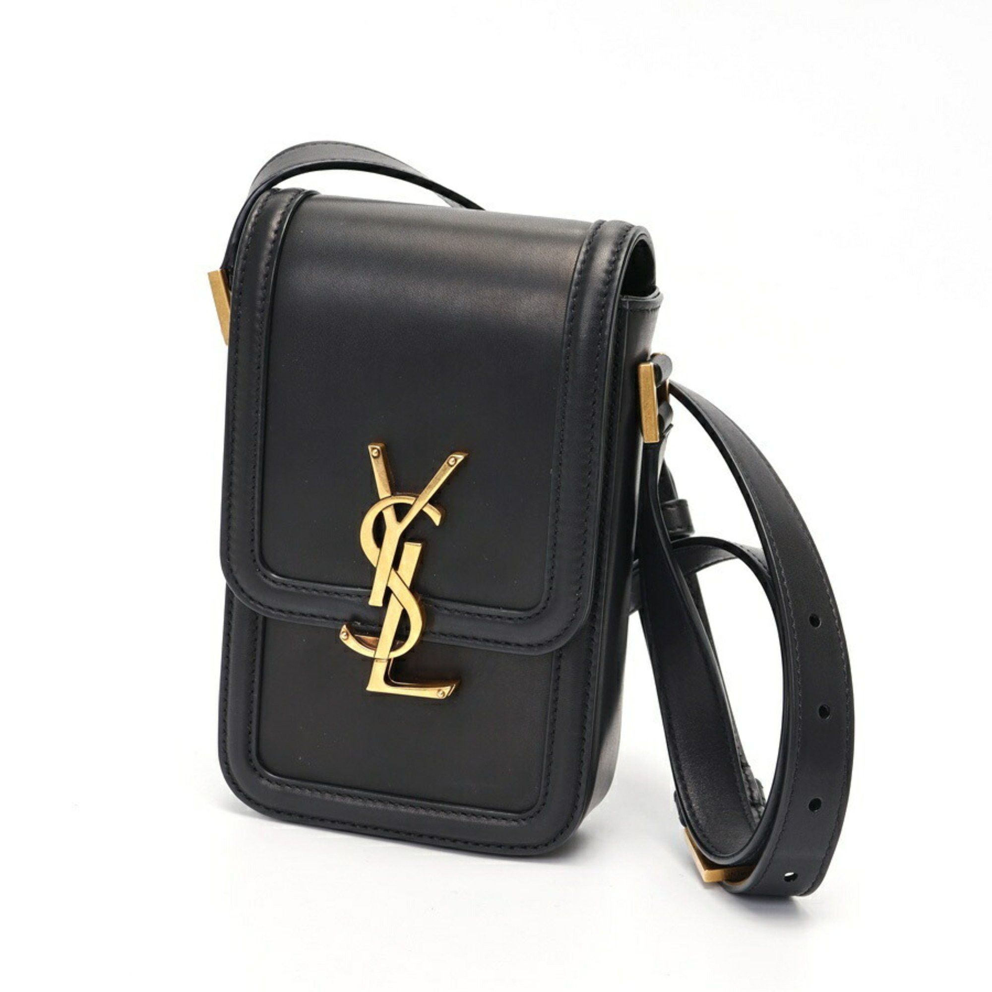 Saint Laurent Paris Saint Laurent Solferino Mini Bag Shoulder 753963 Leather Black S-157877, Women's